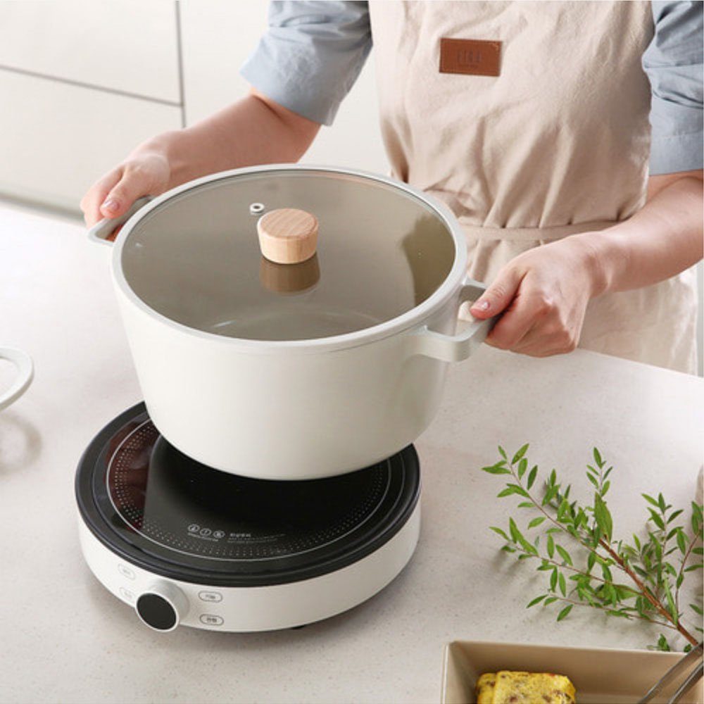 NEOFLAM® Kochtopf FIKA Kochtopf 26cm inkl. Glasdeckel, Aluminiumguss  (1-tlg)