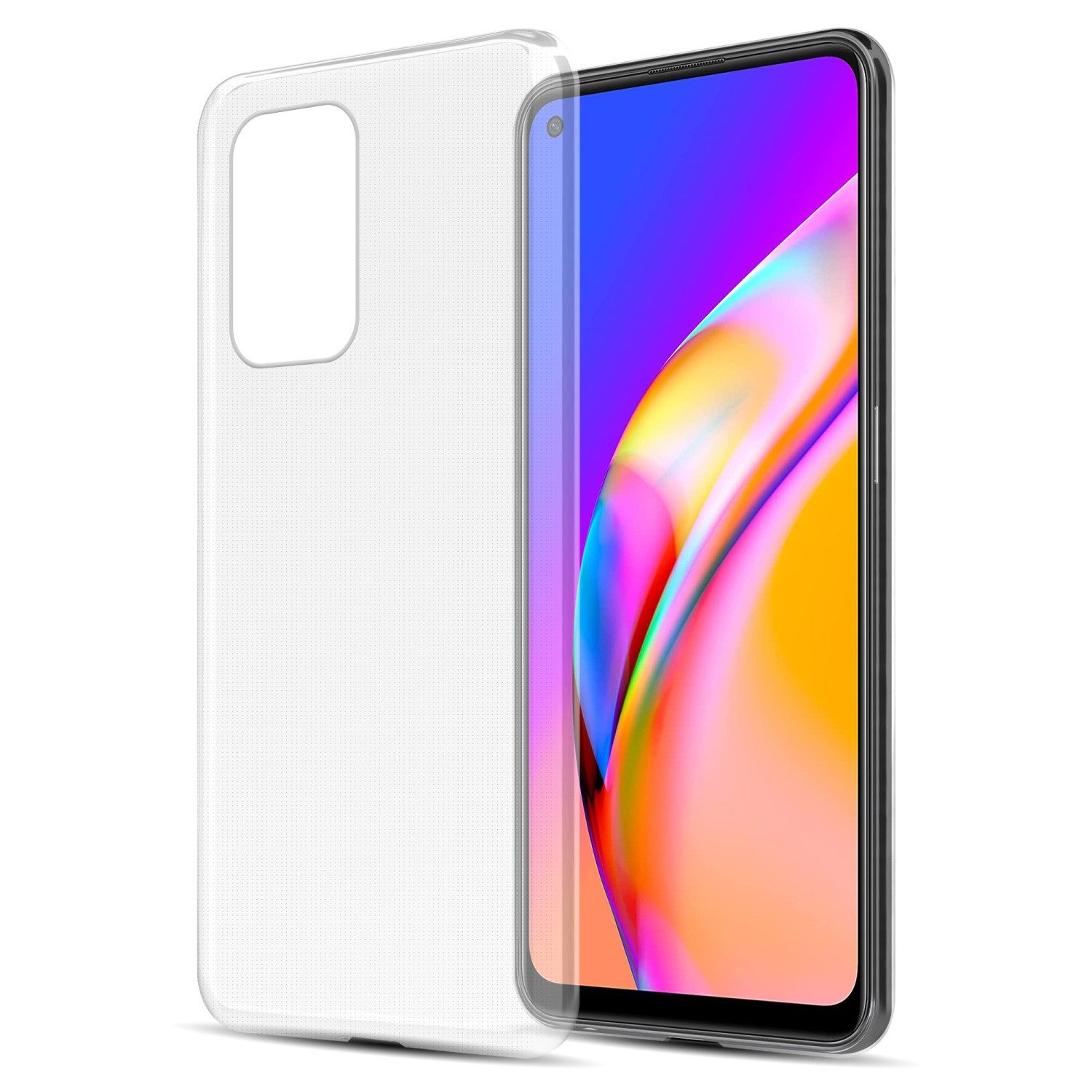 Cadorabo Handyhülle für Oppo A94 5G Hülle Oppo A94 5G, Hülle TPU Silikon Handy Schutzhülle Slim Transparent Case Cover