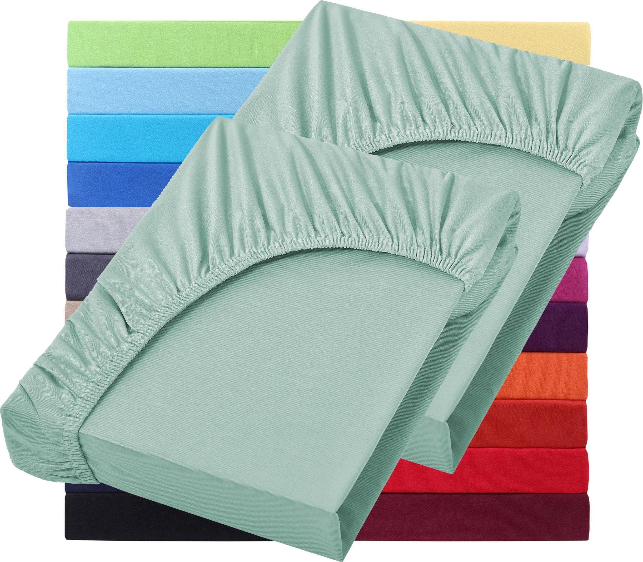 NatureMark Spannbettlaken 2er-Set Jersey Spannbetttuch 100% günstig online kaufen