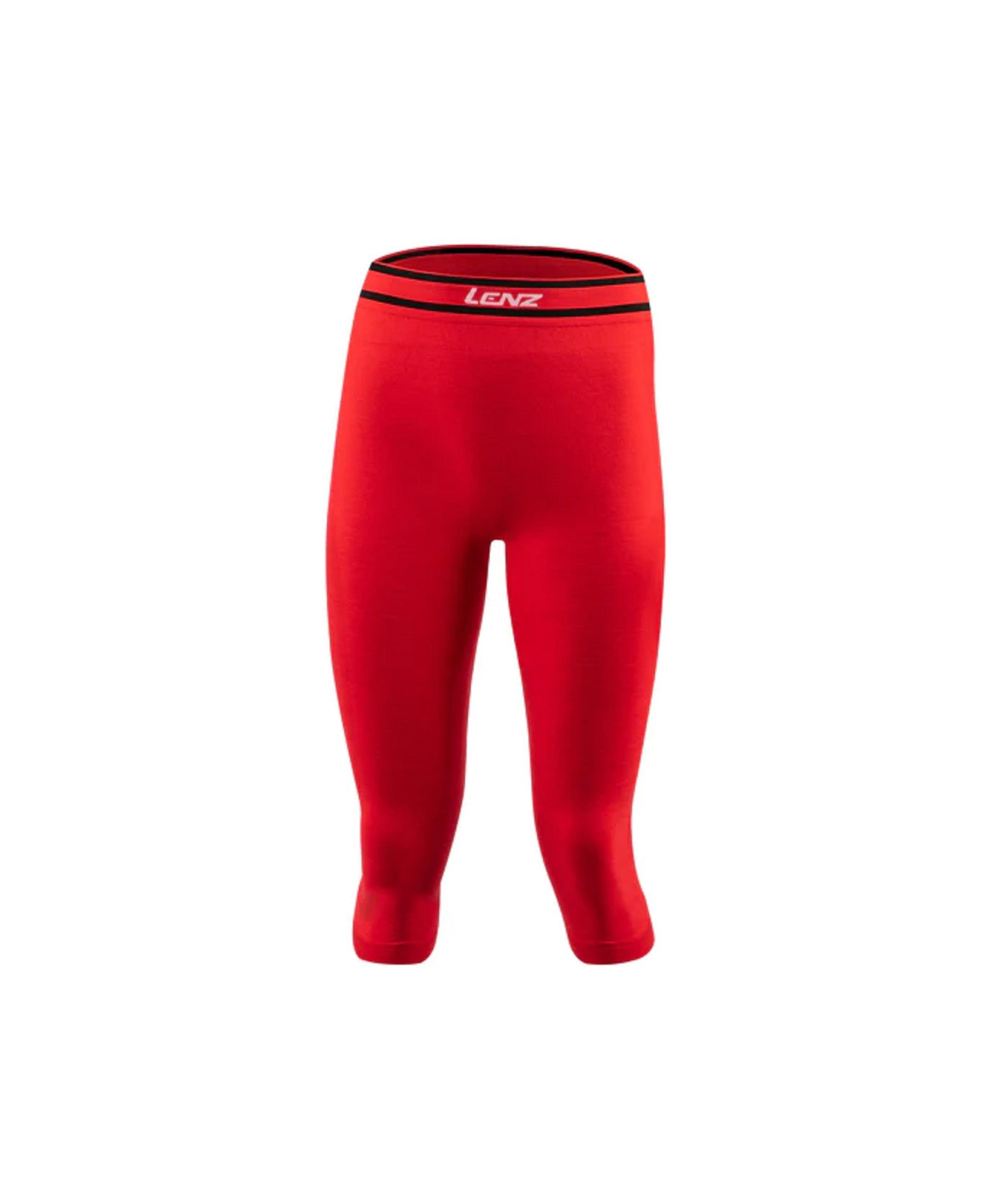 Lenz 3/4-Hose Funktionsunterwäsche 3/4 Hose Merino 6.0 rot Damen