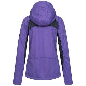 DEPROC Active Softshelljacke Downton Peak WOMEN NEW CS Ventialtionsreißverschlüsse, Auch in Großen Größen erhältlich, mit abnehmbarer Kapuze