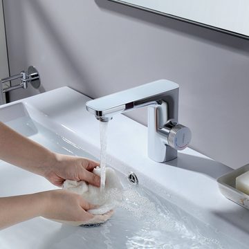Lonheo Waschtischarmatur Infrarot Sensor Wasserhahn Automatik Waschbecken Mischbatterie Armatur