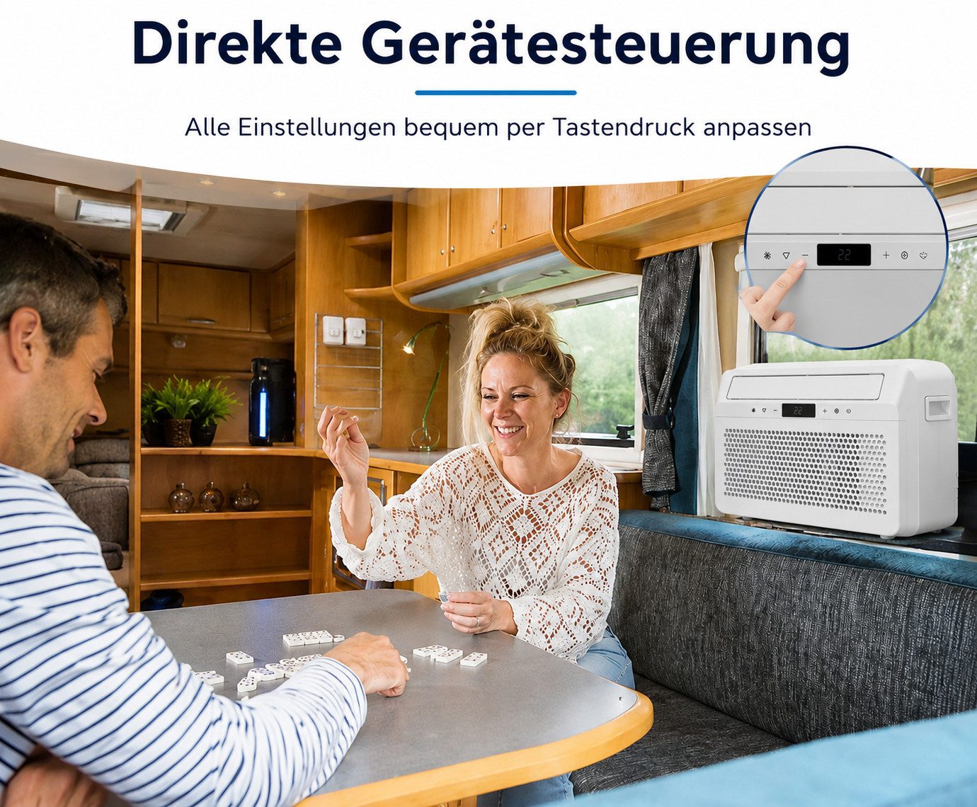 FM-SOLAR Klimagerät NR-05C-W, Caravan Klimagerät Mobile Split Klimaanlage 5000BTU kühlen Halterung
