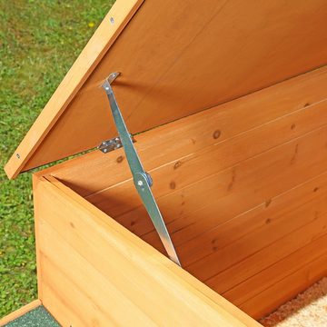 Mucola Hühnerstall Hühnernest aus Holz Hühner Käfig Legenest Kleintier Stall Hühnerstall, Aufklappbares Dach