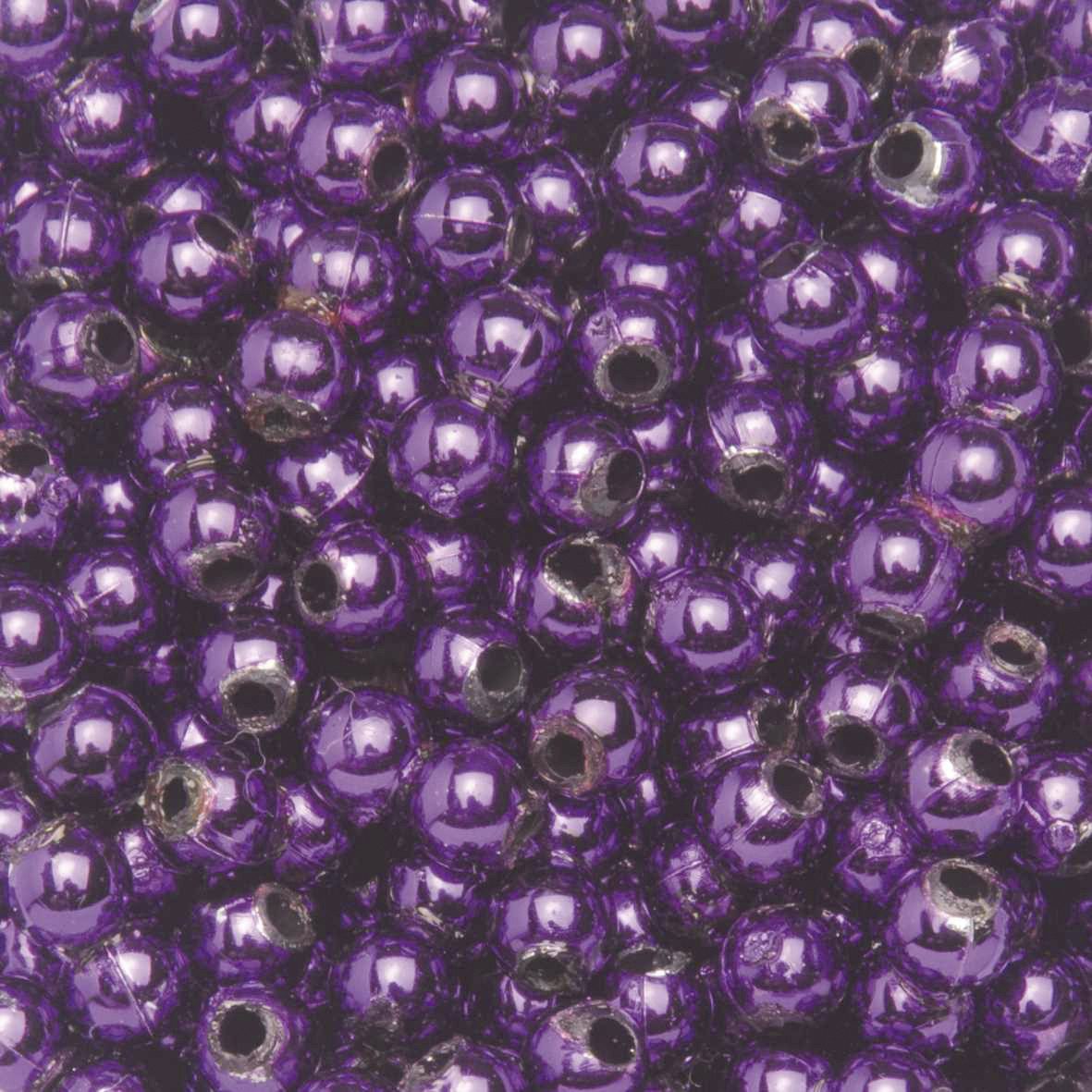 Glorex Bastelperlen Glorex Deko Perlen 6 mm 75 g, lila