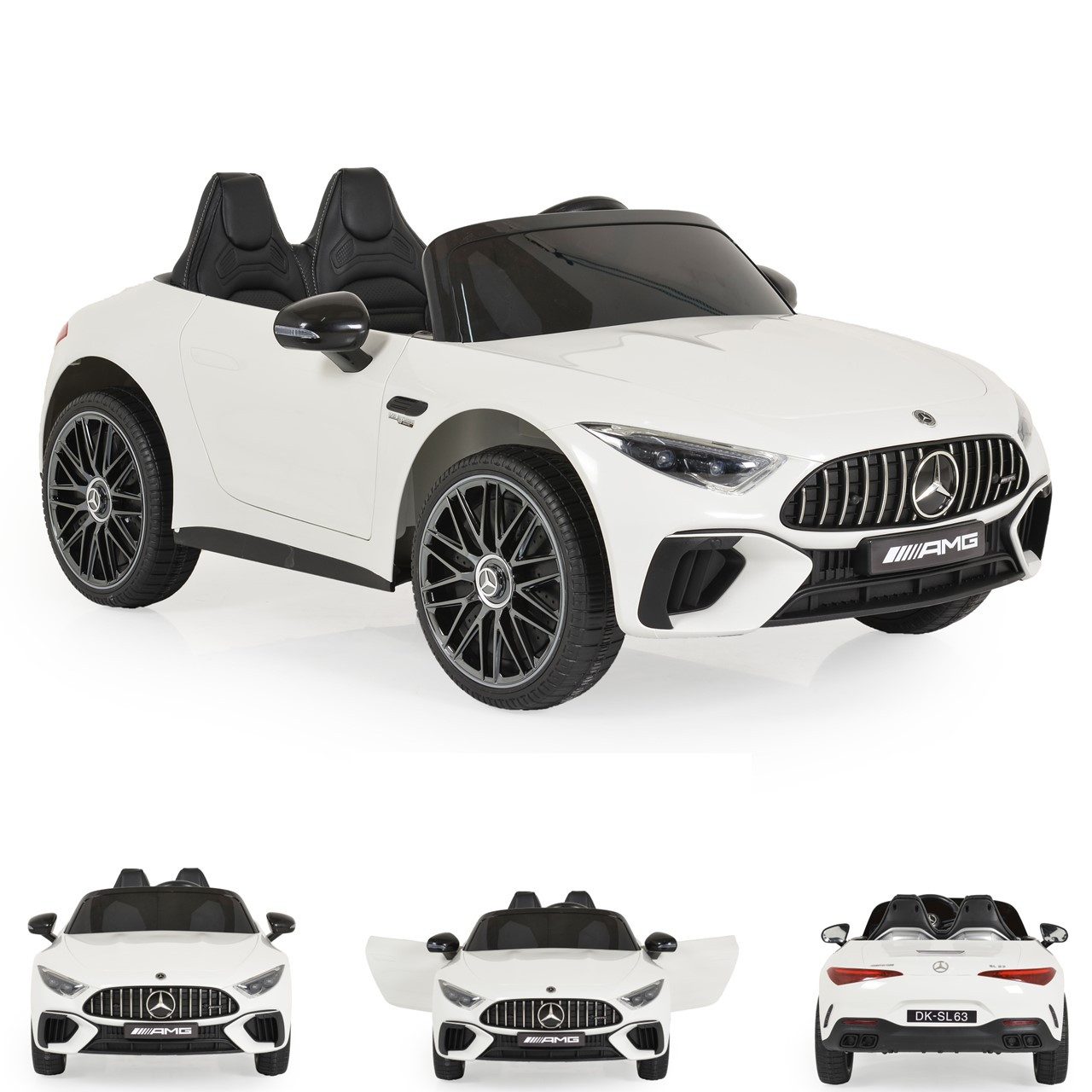 Moni Elektro-Kinderauto Elektroauto Mercedes-Benz, Belastbarkeit 35 kg, DK-SL63 Zweisitzer Fernbedienung Bluetooth