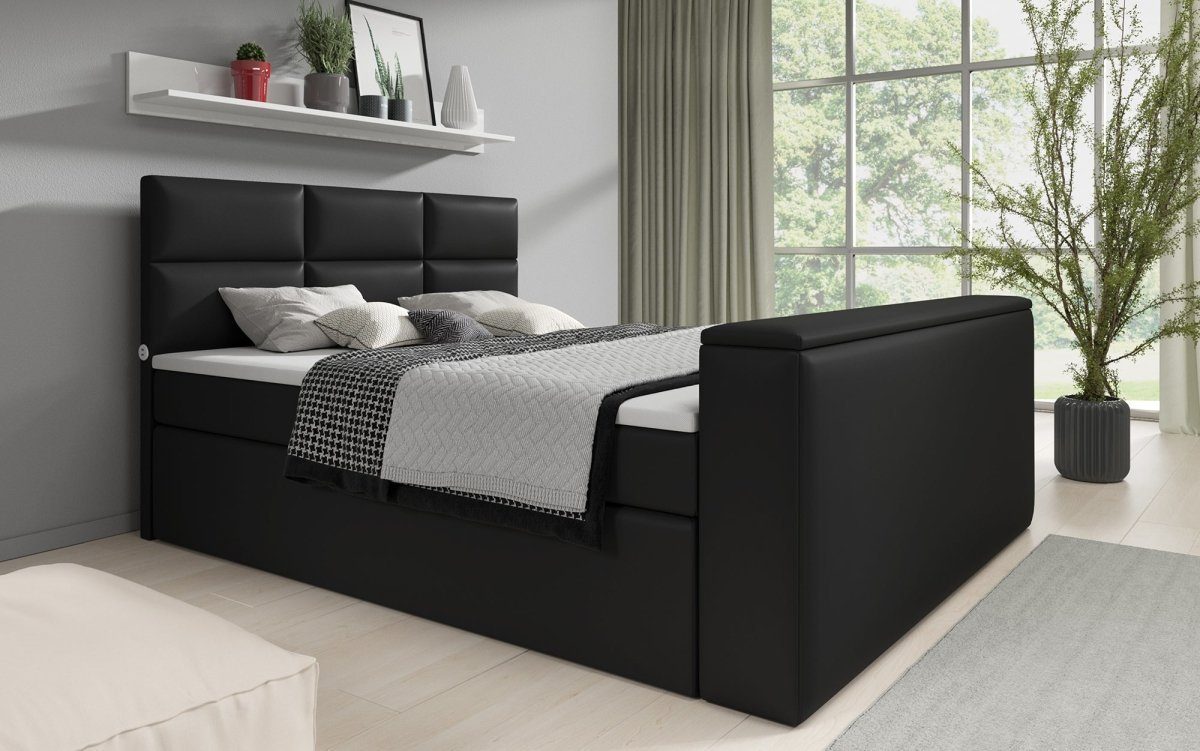 Luxusbetten24 Boxspringbett Carre, mit TV Lift, günstig online kaufen