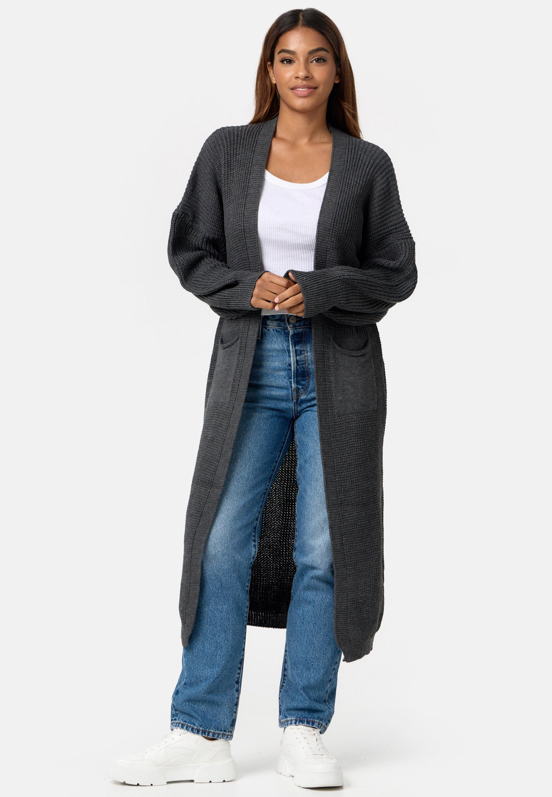 Worldclassca Longstrickjacke Worldclassca Strickjacke Cardigan Strickmantel Winter Pullover lang