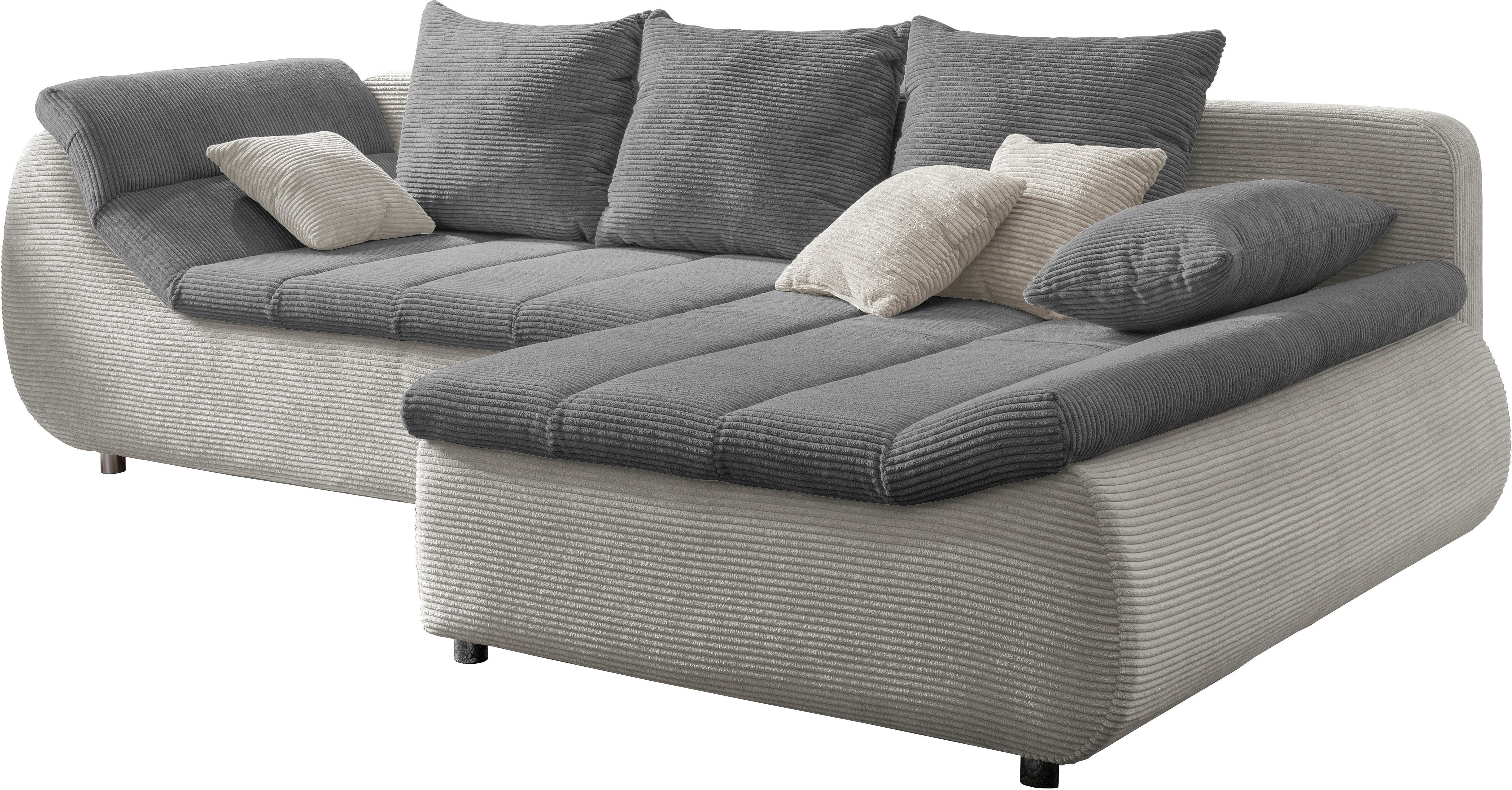 INOSIGN Ecksofa "Imola elegant und bequem, aktuelle Steppung im Sitz, L-For günstig online kaufen