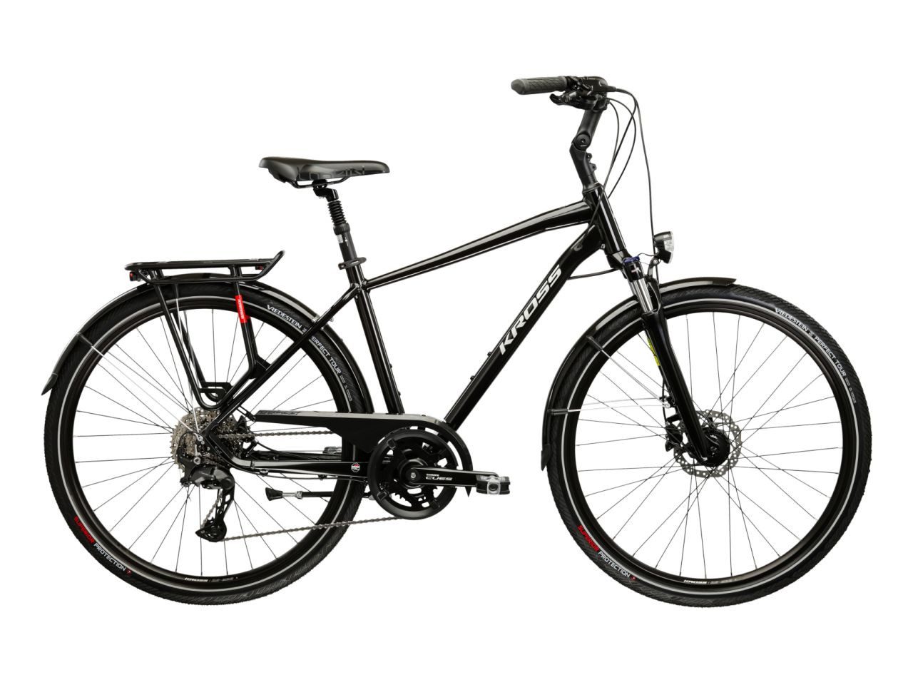 Kross Trekkingrad Trans 7.0 schwarz 20 Gänge, 20 Gang Shimano CUES U6020 Schaltwerk, Kettenschaltung