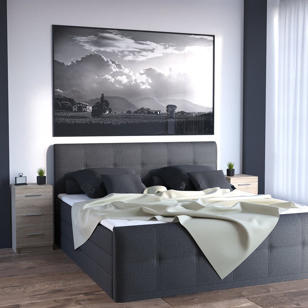 Vicco Nachtkommode, Sonoma, 38 x 66 cm (1 St), Platzsparend
