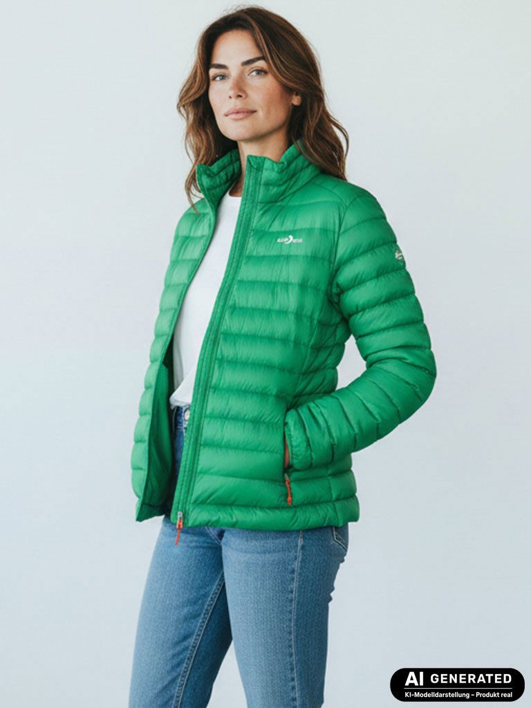 Blue Wave Steppjacke Damen Jacke Ornella gesteppt Stehkragen - Damenjacke inkl. Packbeutel Leichte Übergangsjacke, 2-Wege-Reißverschluss, Reißverschlusstaschen