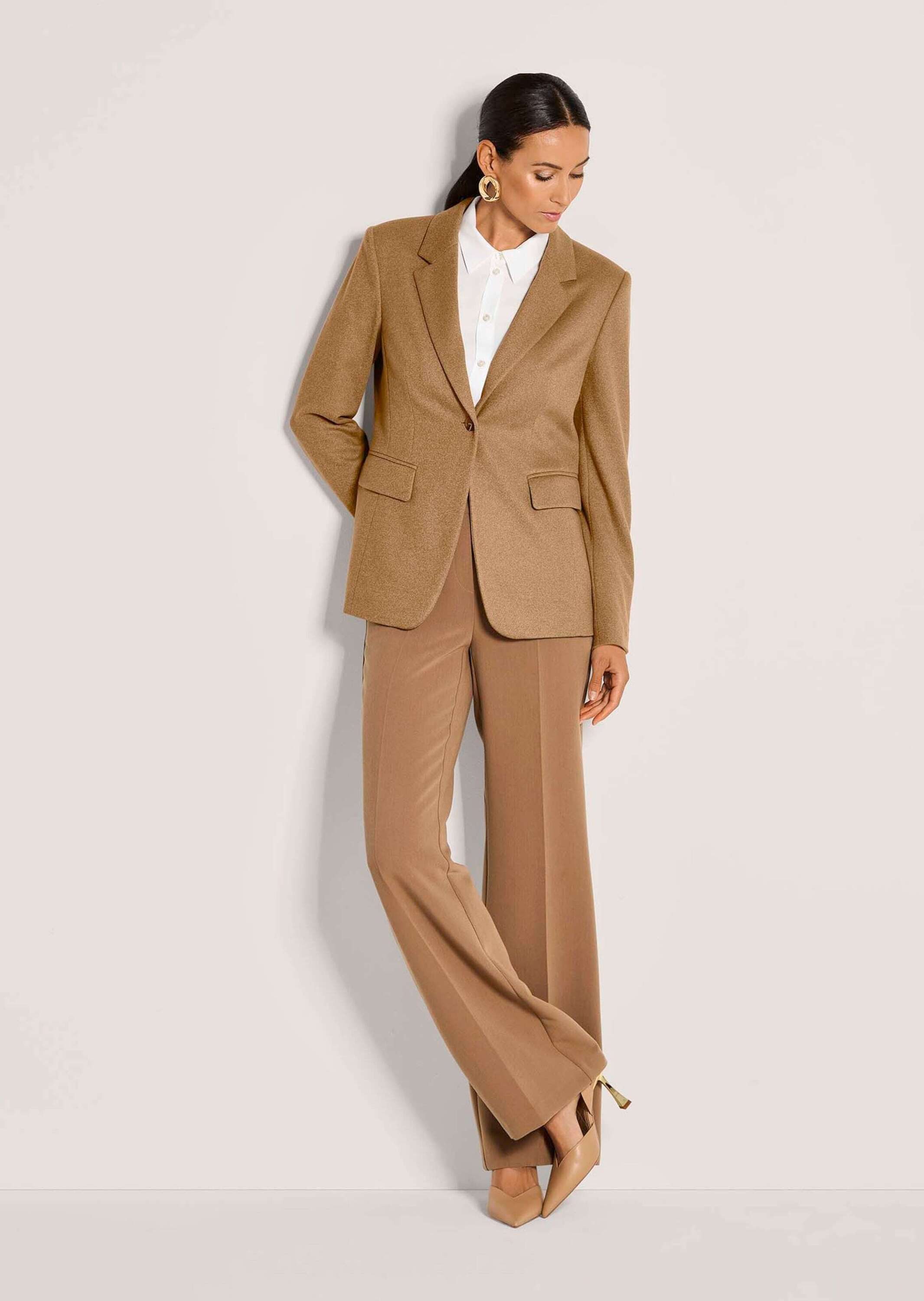 MADELEINE Kurzblazer Eleganter Businessblazer mit Reverskragen Blazer in Me günstig online kaufen