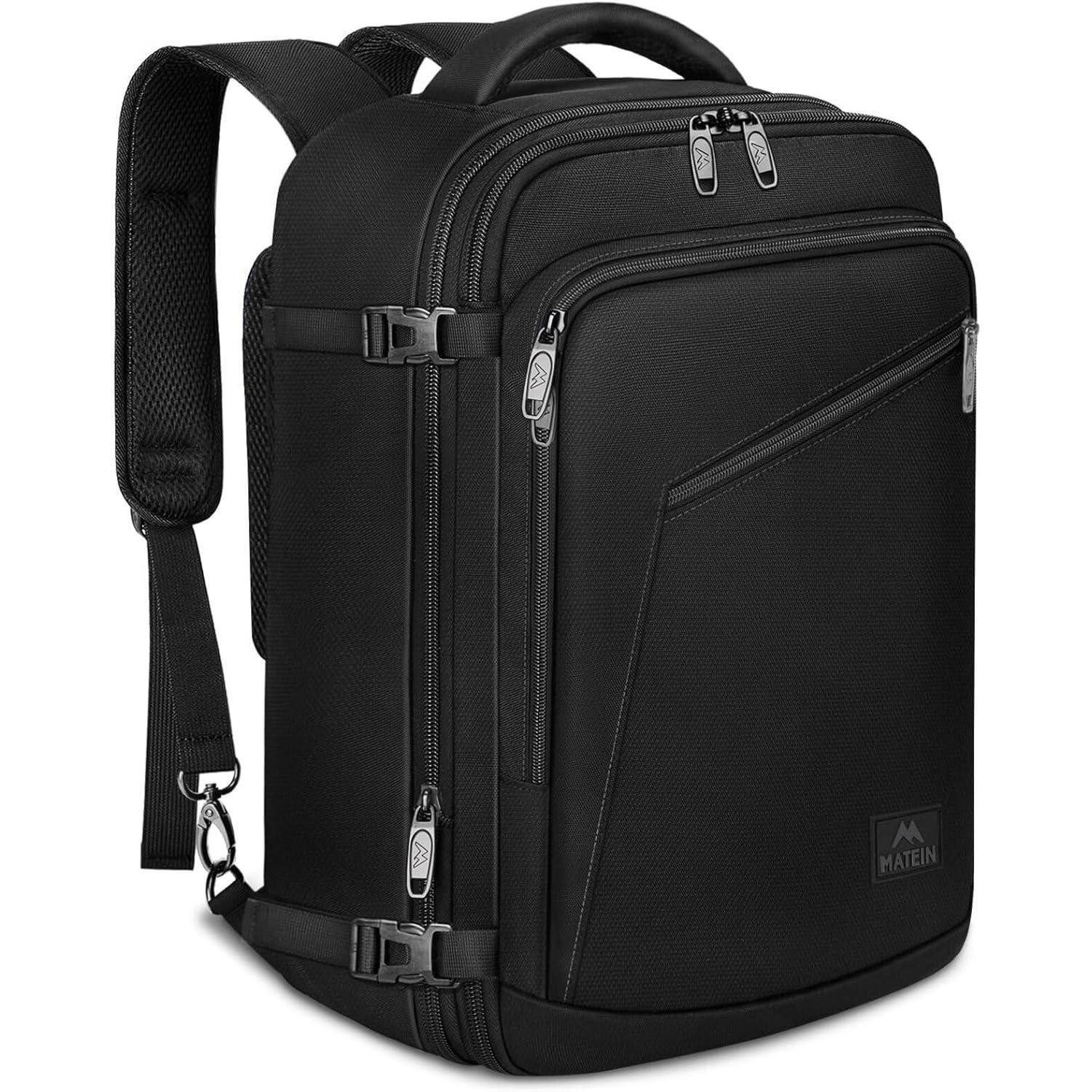 LuxusKollektion Reiserucksack Rucksack Handgepäck 20L Herren erweiterbar Daypack 40x20x25 Schwarz