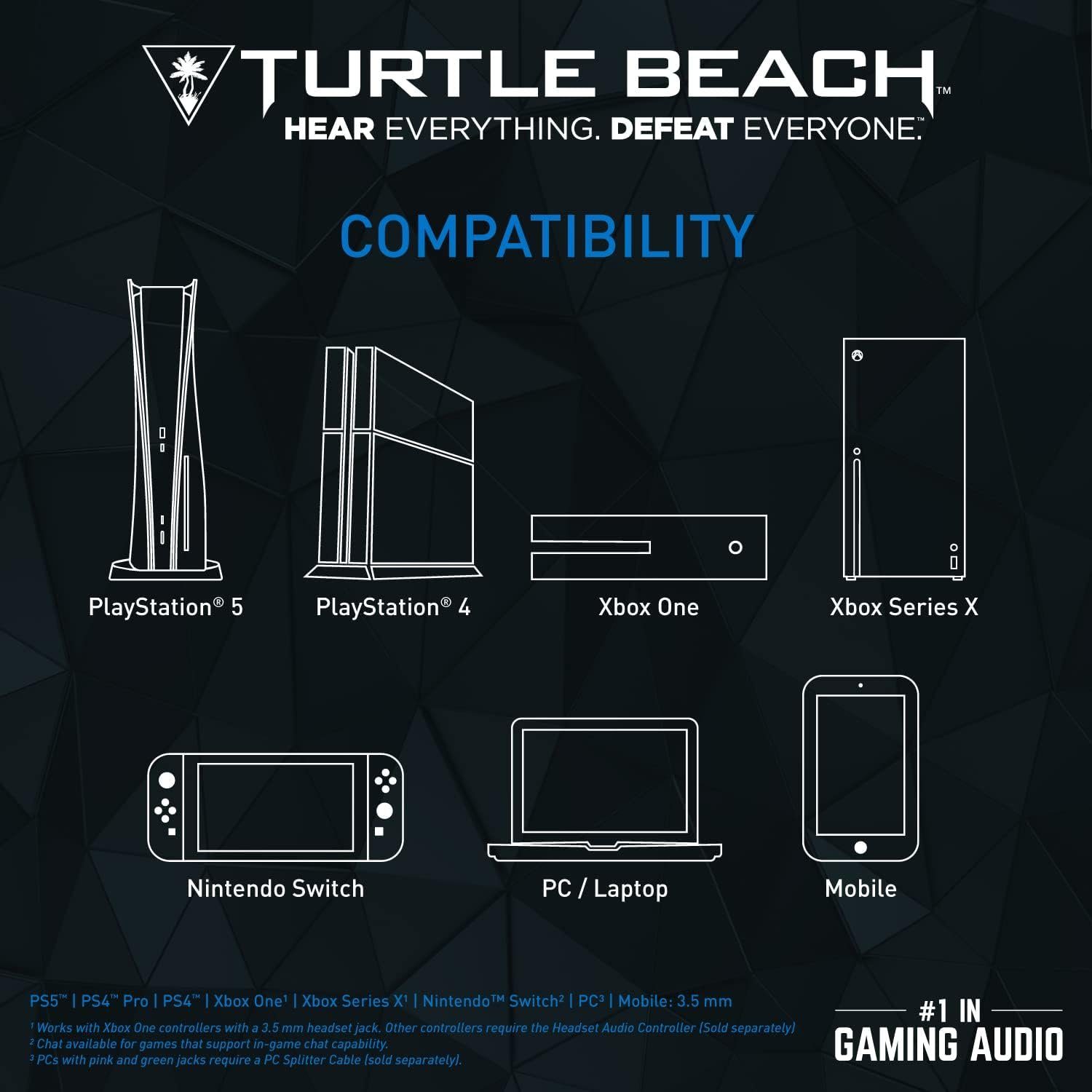 Kabel, Mit Tragekomfort Audioqualität, Beach mit ‎TBS-2455-02 Gaming-Komfort, Design, Mikrofon, Turtle Leichtes Gaming-Headset klare vielseitiges) (Hervorragender