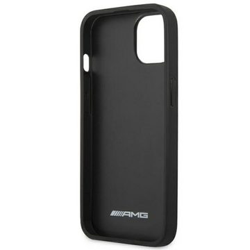 Mercedes Smartphone-Hülle AMG Apple iPhone 14 Schutzhülle Case Cover Leather Hot Stamped Schwarz