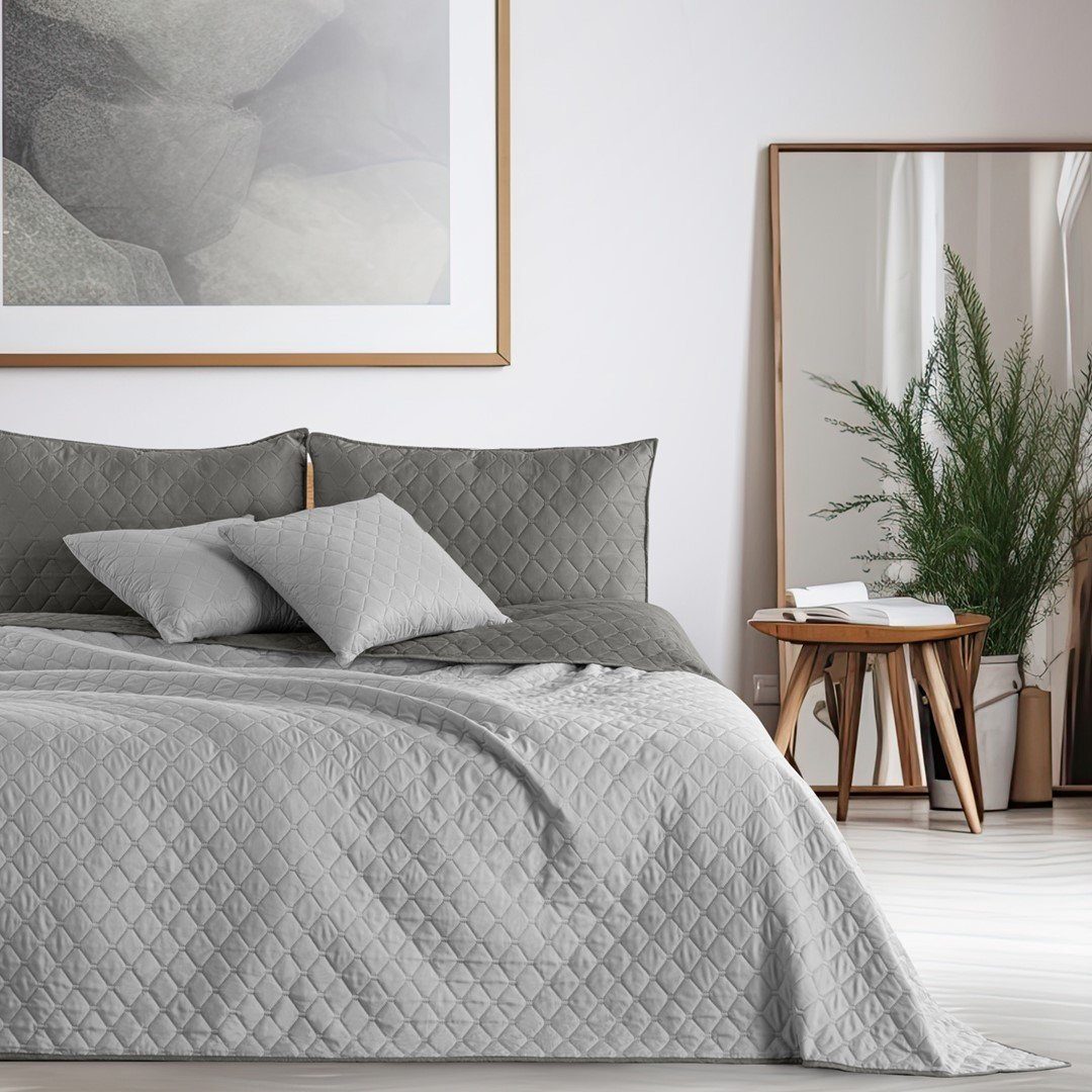 DecoKing Tagesdecke Bettüberwurf mit Uni Wendedesign günstig online kaufen