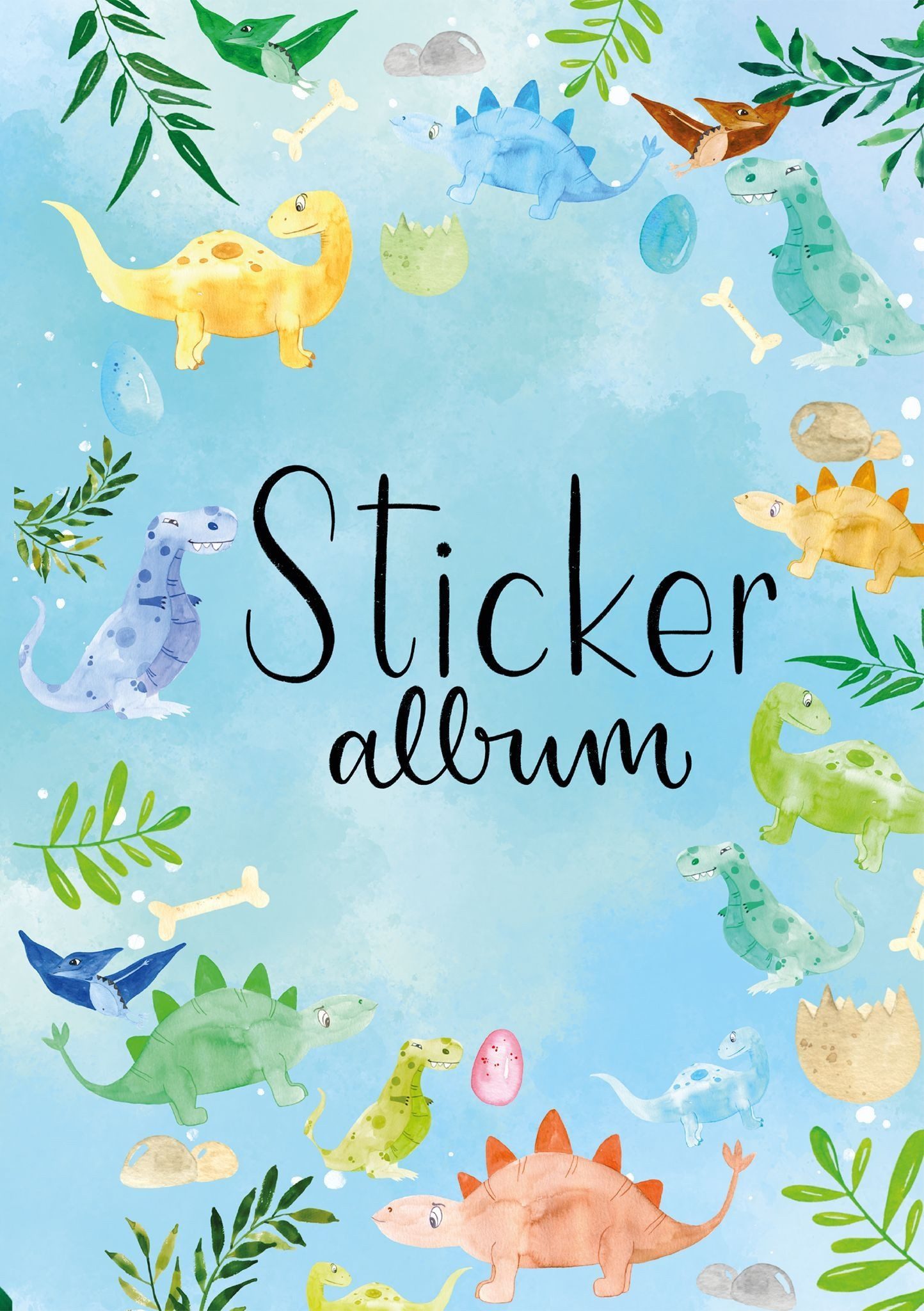 Avery Zweckform Fotoalbum Stickeralbum Kids A5 Motiv Dino 16 Steiten