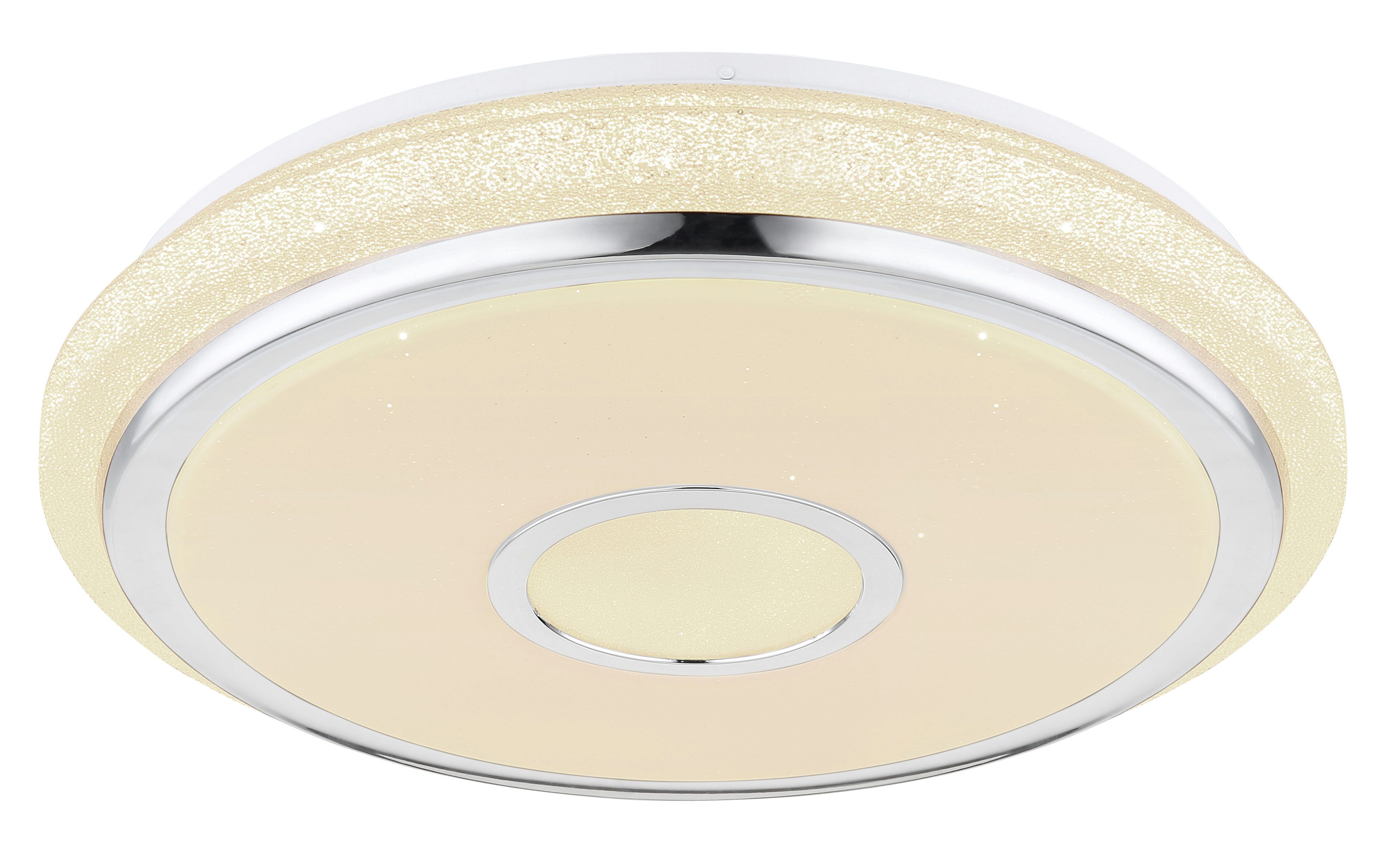 GLOBO LIGHTING LED Deckenleuchte DANI, Dimmfunktion, Fernbedienung, Infrarot inkl., Memoryfunktion, Nachtlichtfunktion, Timerfunktion, mehrere Helligkeitsstufen, LED fest integriert, Deckenlampe/rund/Wohnzimmer/Schlafzimmer/elegant