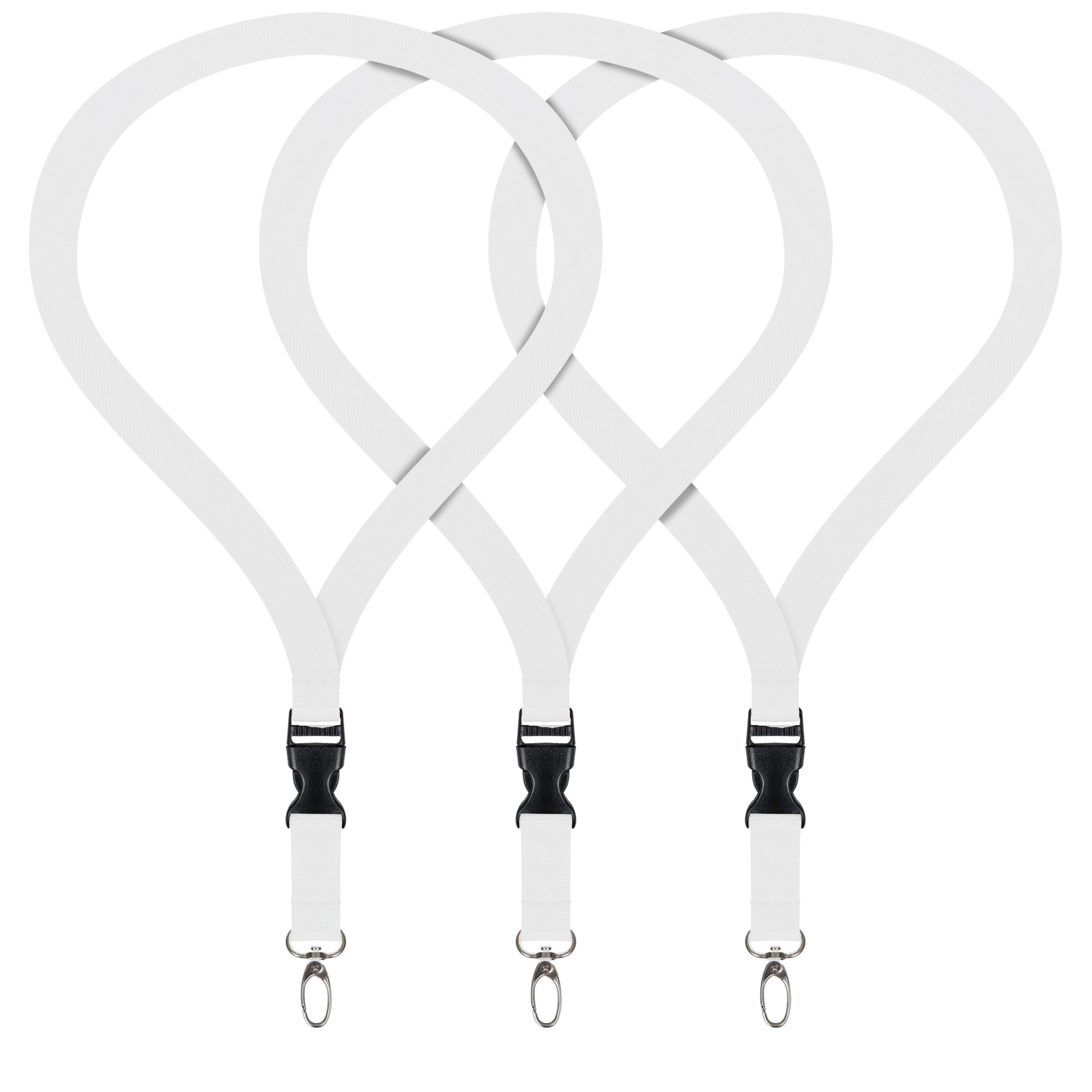 WEBBOMB Schlüsselanhänger 3x Lanyard unbedruckt Schlüsselbänder günstig online kaufen