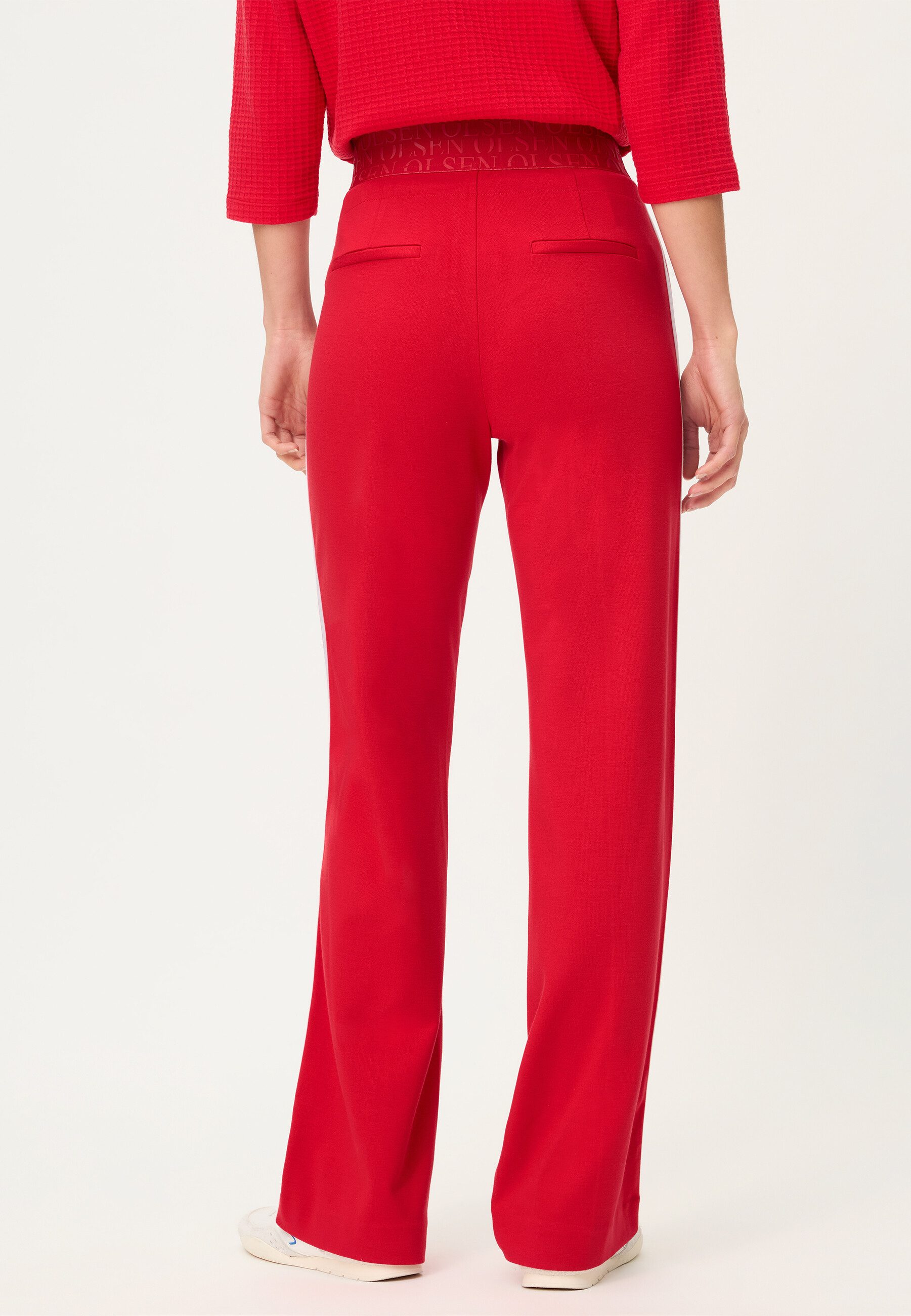 Olsen Stoffhose Hose mit Tunnelzug und Bindeband