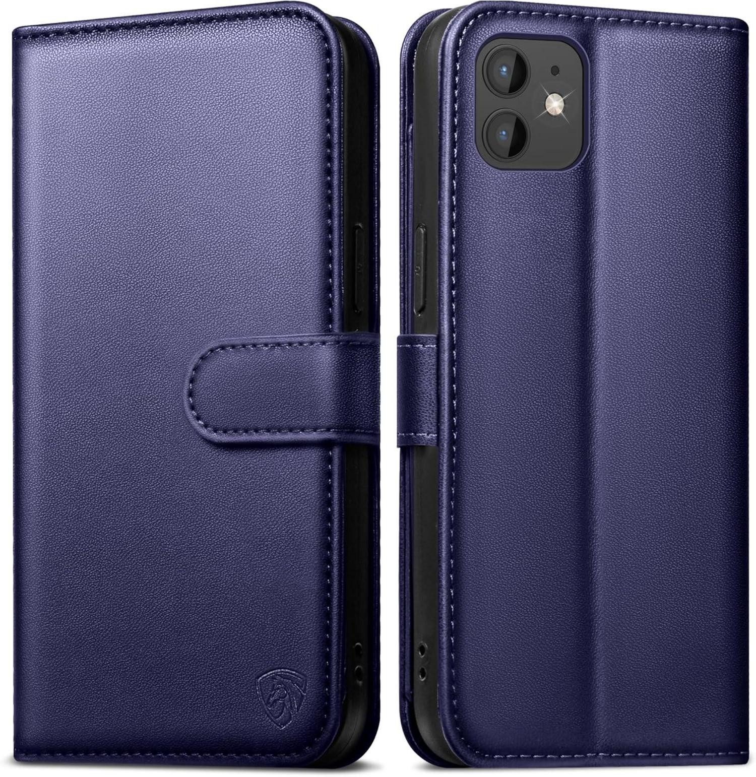 Handyhülle Für IPhone 15 – Flip Case Mit 6 Kartenfächern, RFID-Schutz & Panzerglas