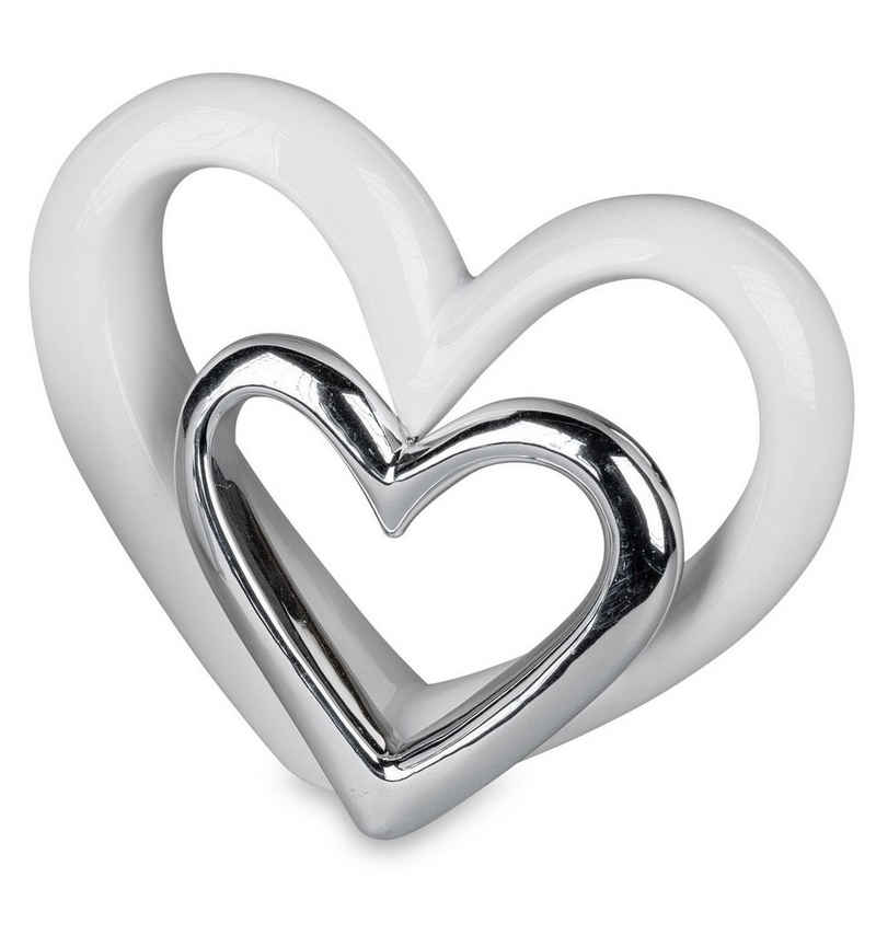 formano Dekofigur Moderne Tischdeko Herzform zum stellen 19 cm Herz Heart Liebe