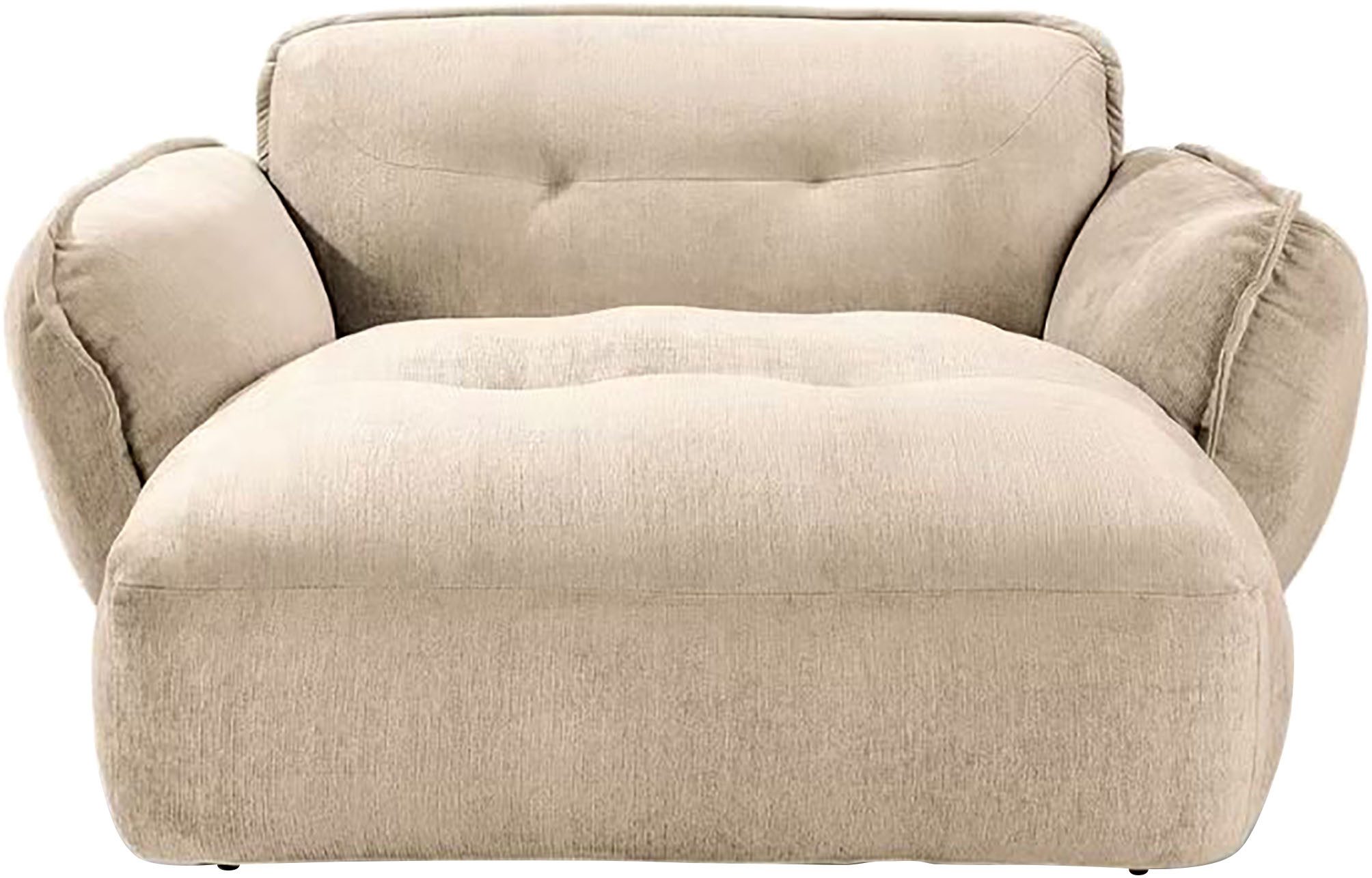 BETYPE Chaiselongue Be Fluffy, moderner Love Seat, XXL Sofa, Lese-Sessel, Big-Sessel für 2, Softes Sitzgefühl, moderne Kedernaht, hochwertiger Bezug
