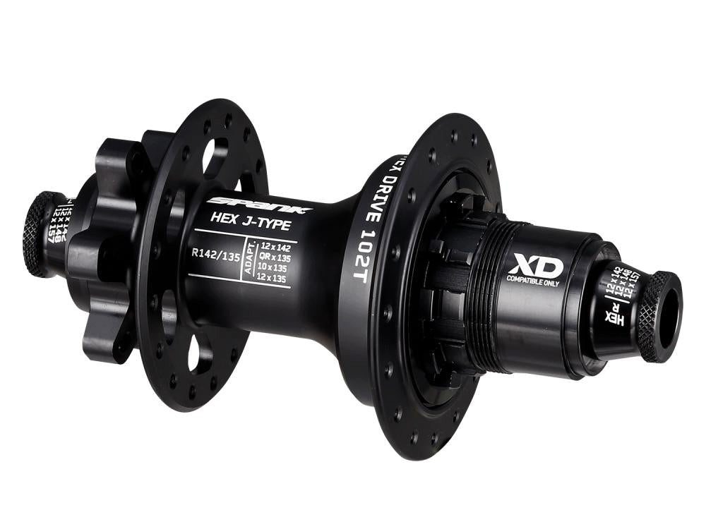 SPANK Laufrad Spank HEX J-Type R135/142 XD Hub 102T 32H rear hub black 32