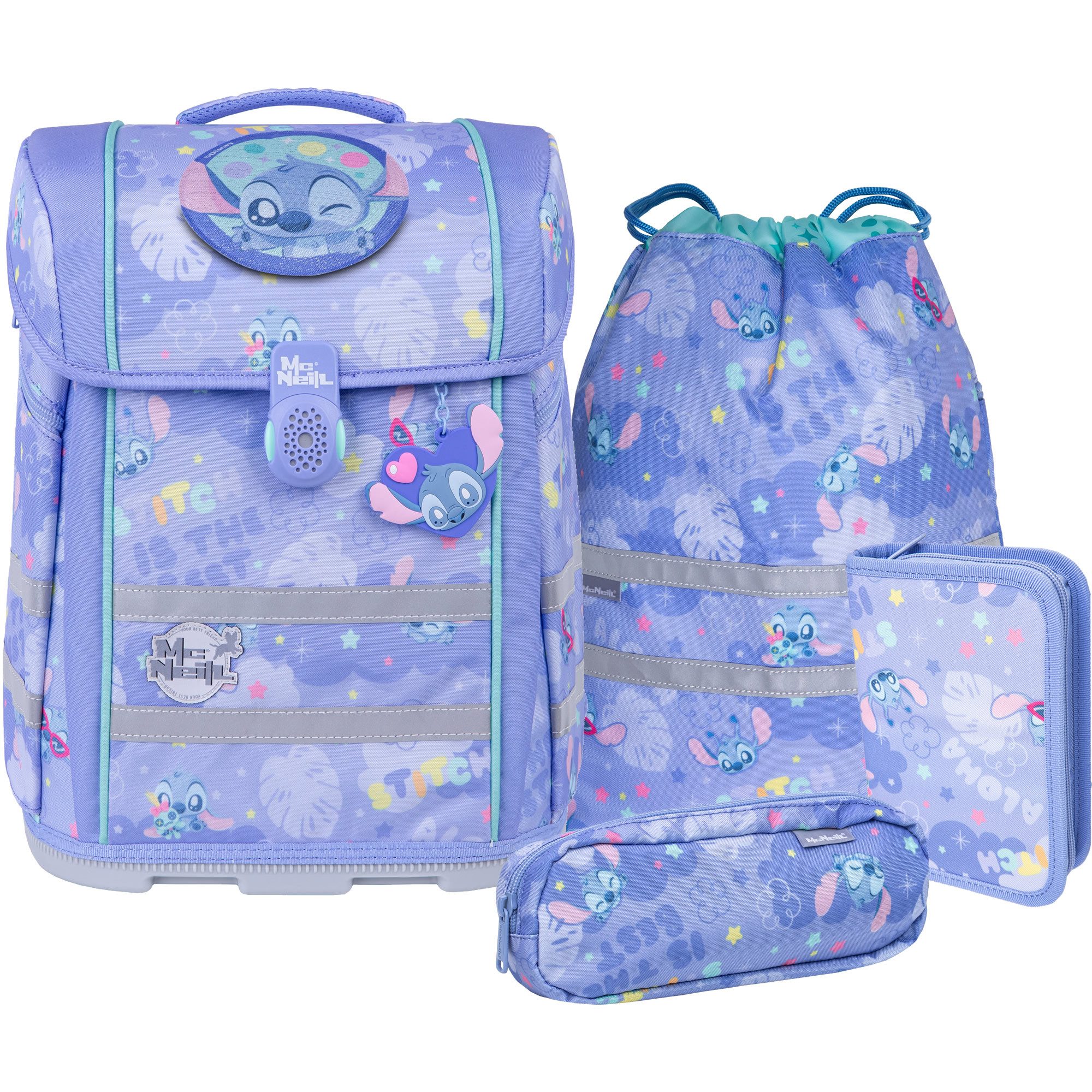 Schulranzen Perfecto Stitch 5tlg. Disney Schulranzen ergonomisch ClickFlex