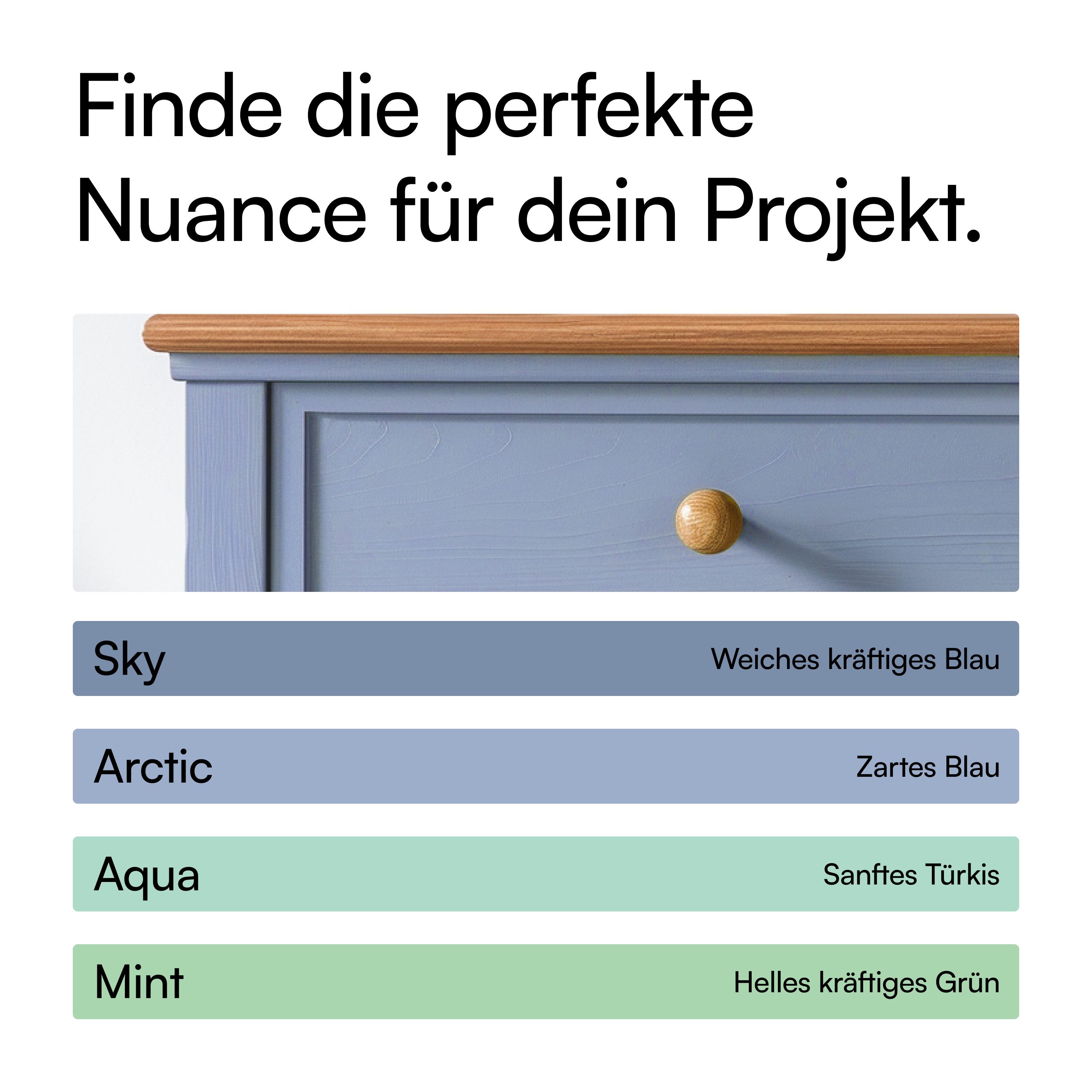 shelfmade Kreidefarbe Kreidefarbe Möbel Shabby Chic Holzlack DIY - Chalk Paint matter Look