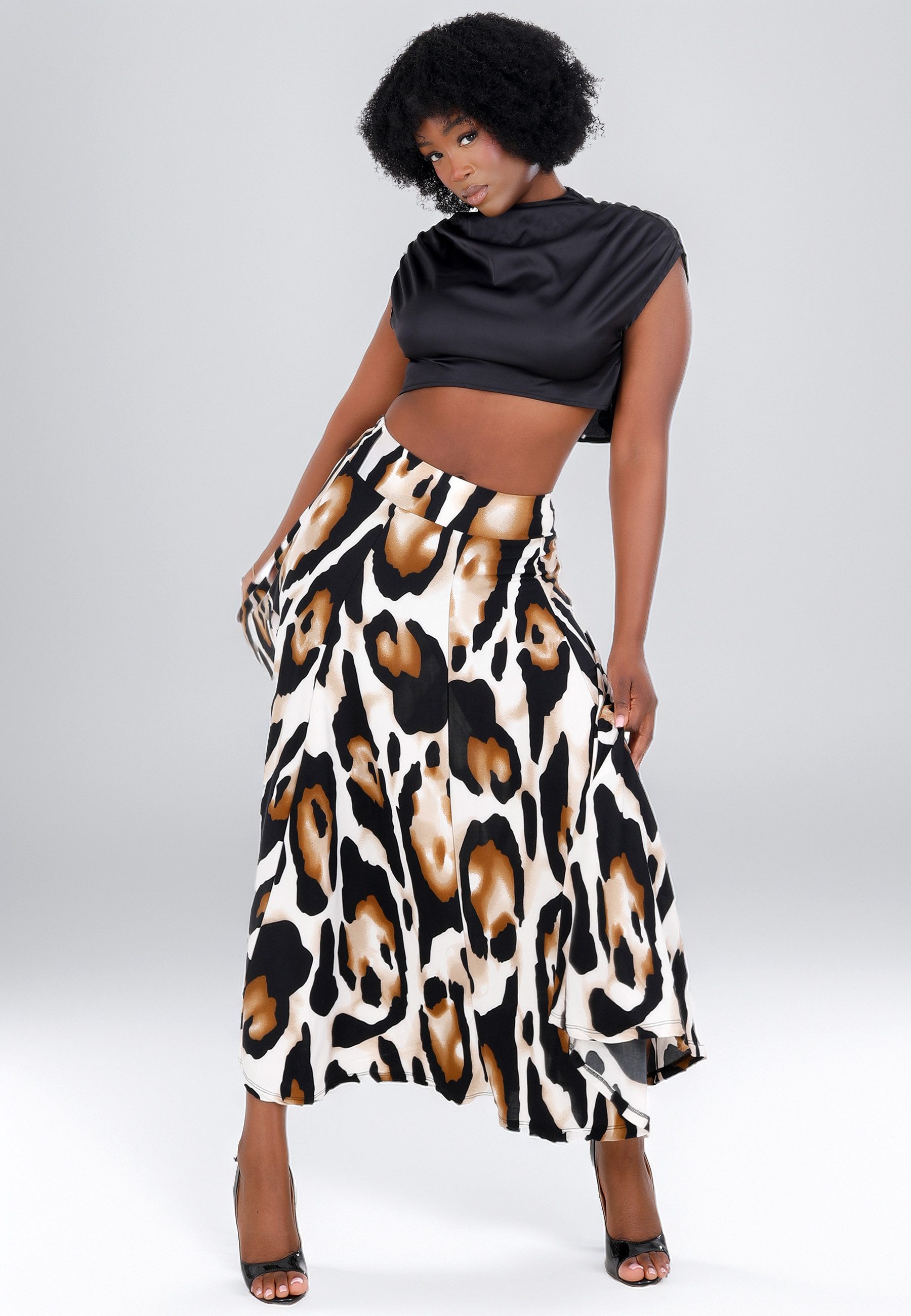 YC Fashion & Style Midirock High-Waist günstig online kaufen