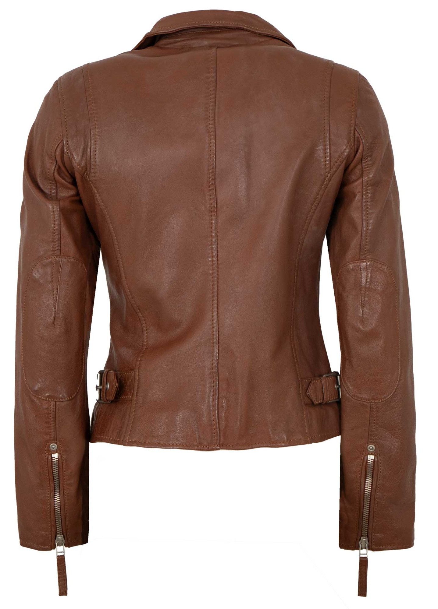 Gipsy by Mauritius Lederjacke PGG W14 Gipsy - Damen Lederjacke Bikerjacke Lammnappa cognac