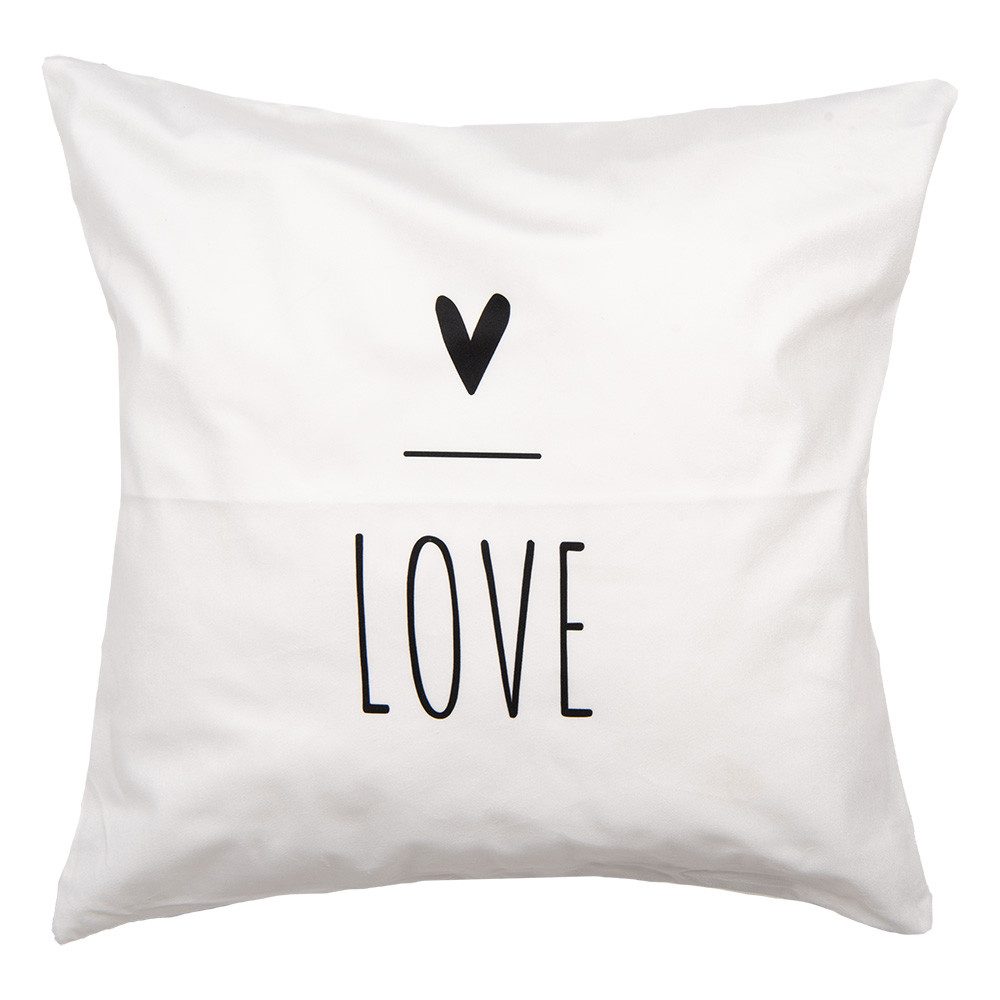 Clayre & Eef Dekokissen Love birds, Dekokissen Kissenbezüge ohne Füllung Polyester 45x45 cm