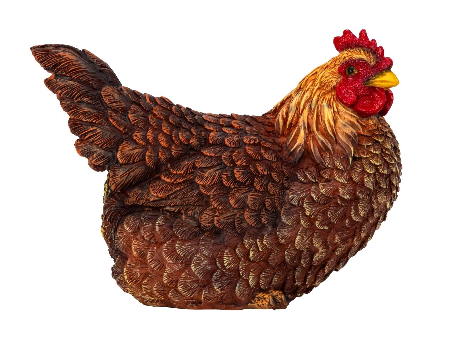 MF Tierfigur Deko Henne sitzend braun Polyresin Rustica 23 cm (1 St) – Bild 3 von 3