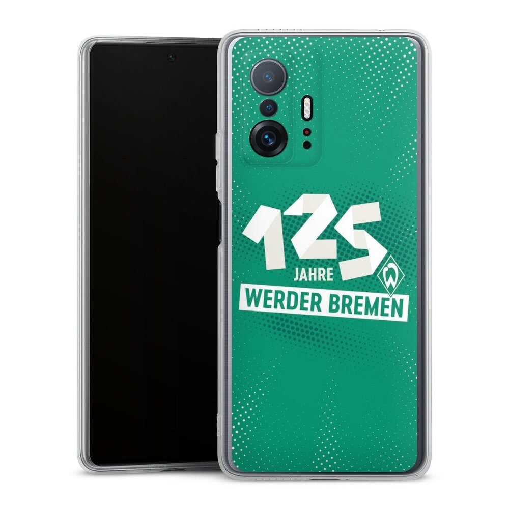 DeinDesign Handyhülle 125 Jahre Werder Bremen Offizielles Lizenzprodukt, Xiaomi 11T 5G Silikon Hülle Bumper Case Handy Schutzhülle