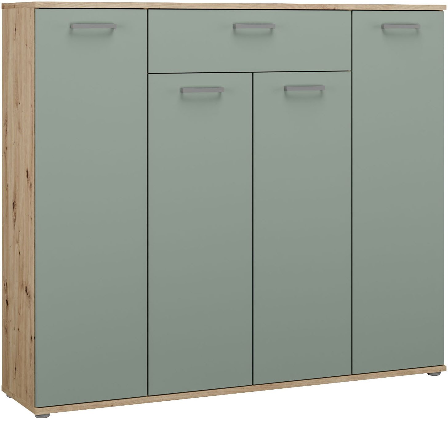 FORTE Kommode Kombikommode, Stauraum, Einlegeböden verstellbar, B/H/T ca.140/120/34 cm, viel Stauraum, PEFC zertifiziert