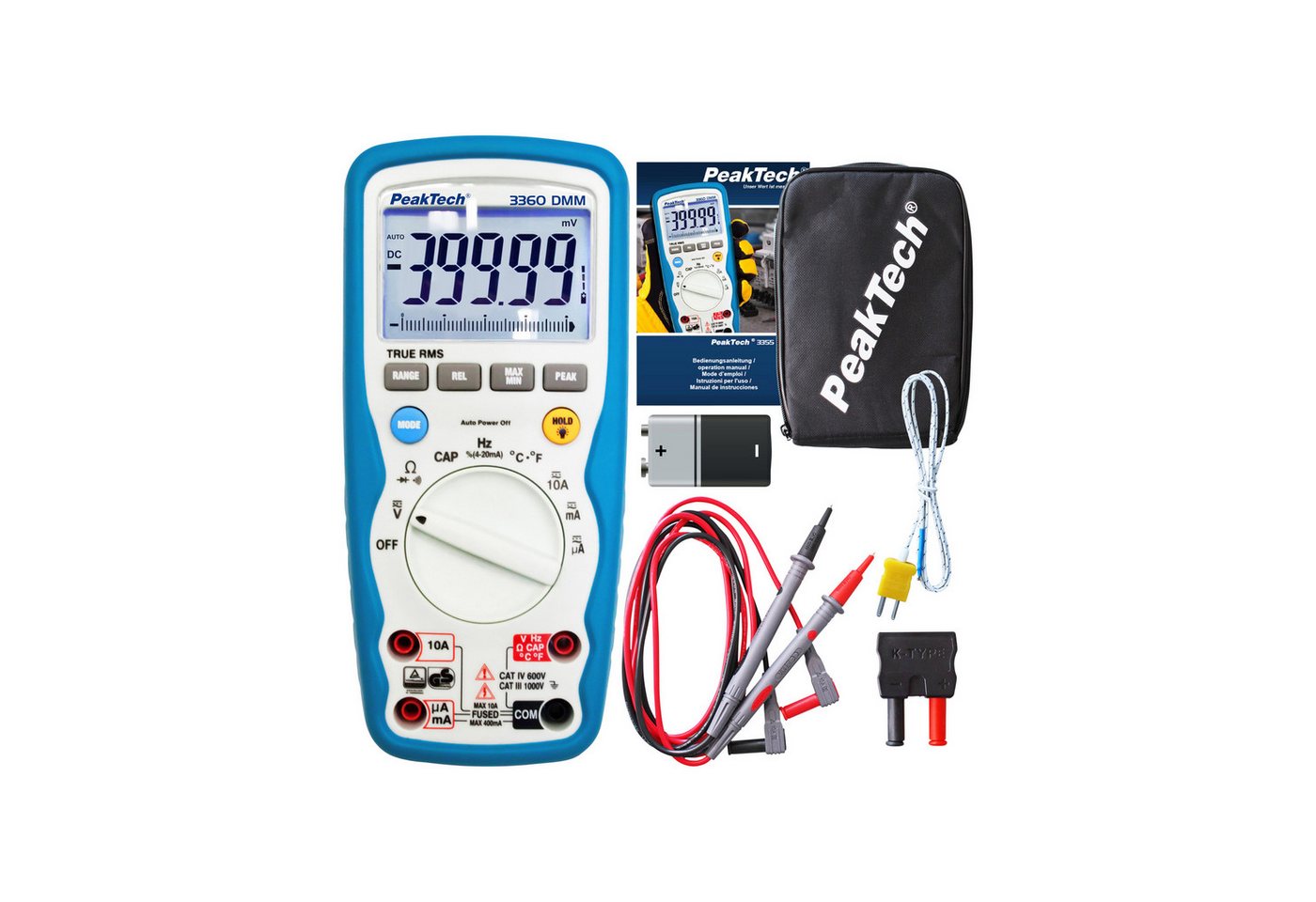 Thumbnail - PeakTech Strommessgerät PEAKTECH Multimeter, P 3360, True RMS, IP67, 40000