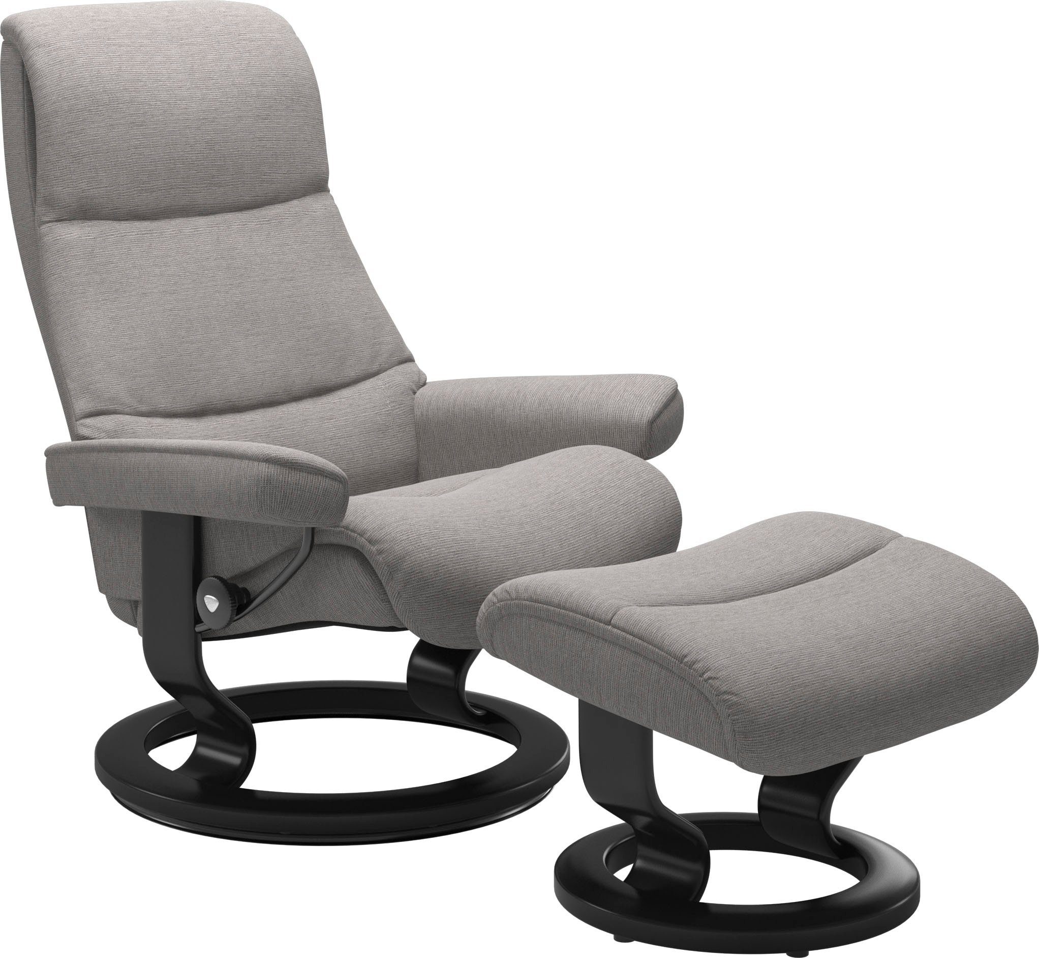 Stressless® Relaxsessel View (Set, Relaxsessel mit Hocker), mit Classic Base, Größe S,Gestell Schwarz