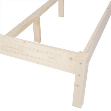 TUGA-Holztech Massivholzbett Fichtenbett Einzelbett Doppelbett Seniorenbett Jugendbett Gästebett, Breite 80 90 100 120 140 160 180 200 Länge 190 200 210 220 H=38/48/58