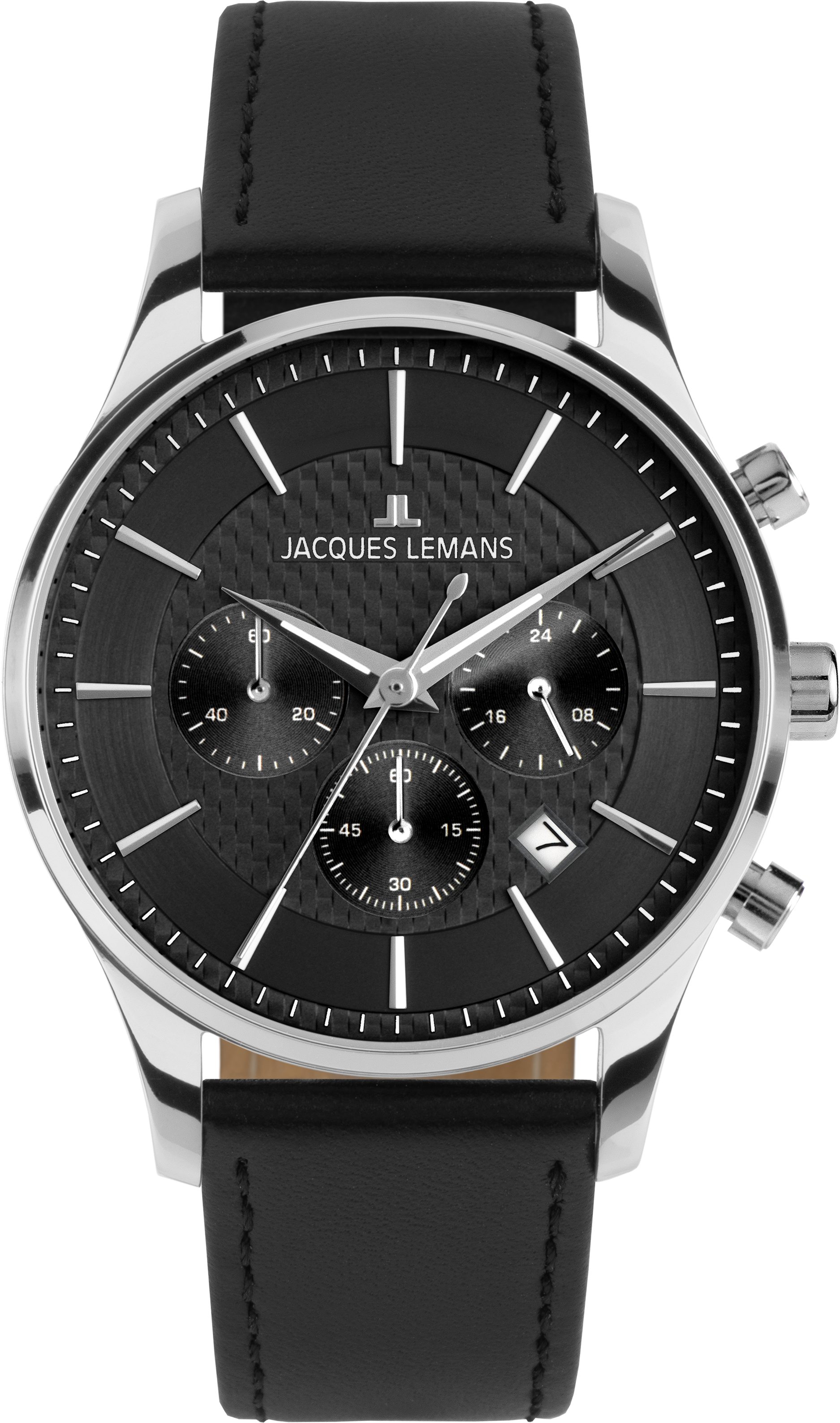 Jacques Lemans Chronograph London 1-2228A, Quarzuhr, Armbanduhr, Herrenuhr, analog, Tag, Stoppfunktion