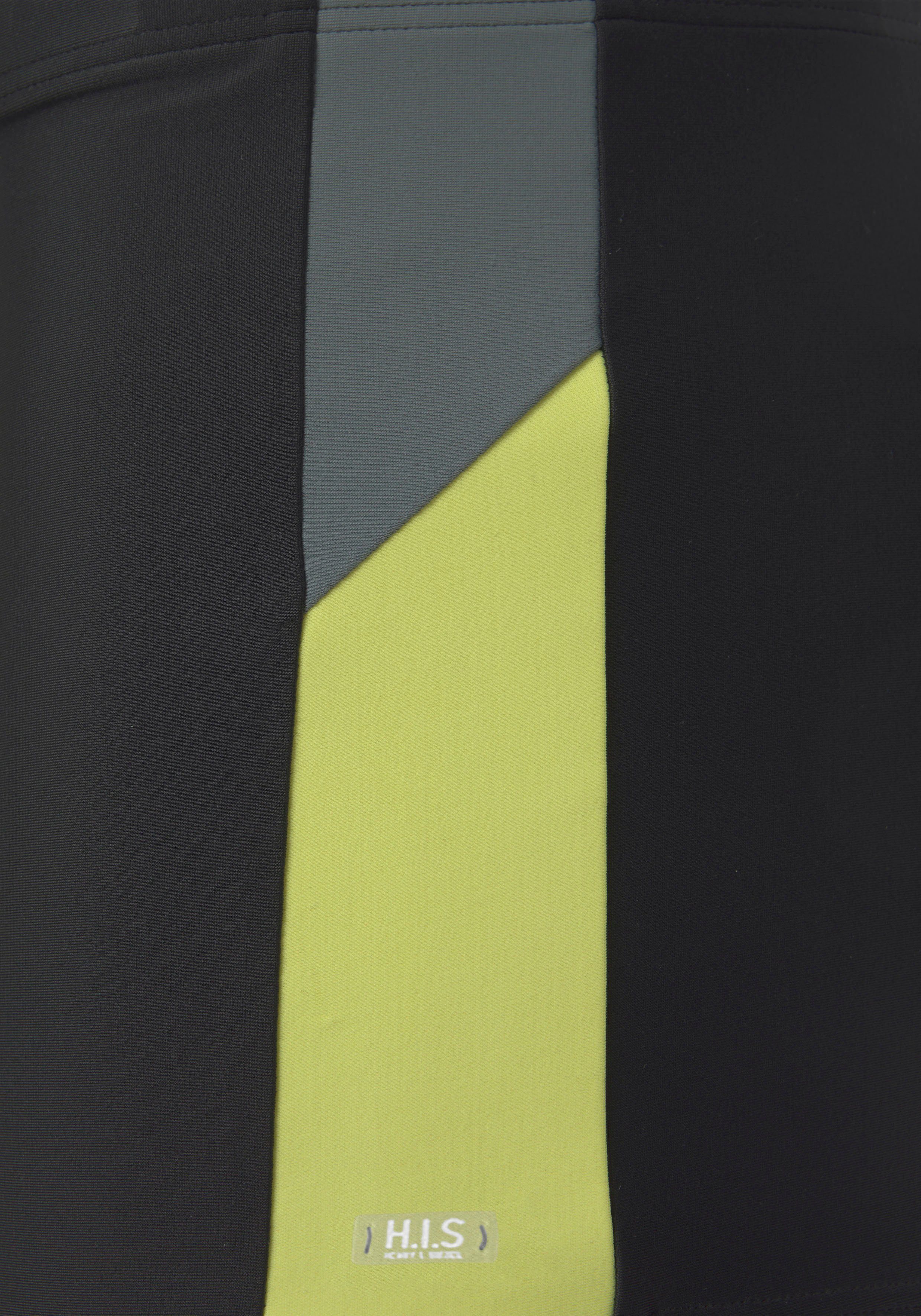H.I.S Boxer-Badehose im Colorblocking-Design