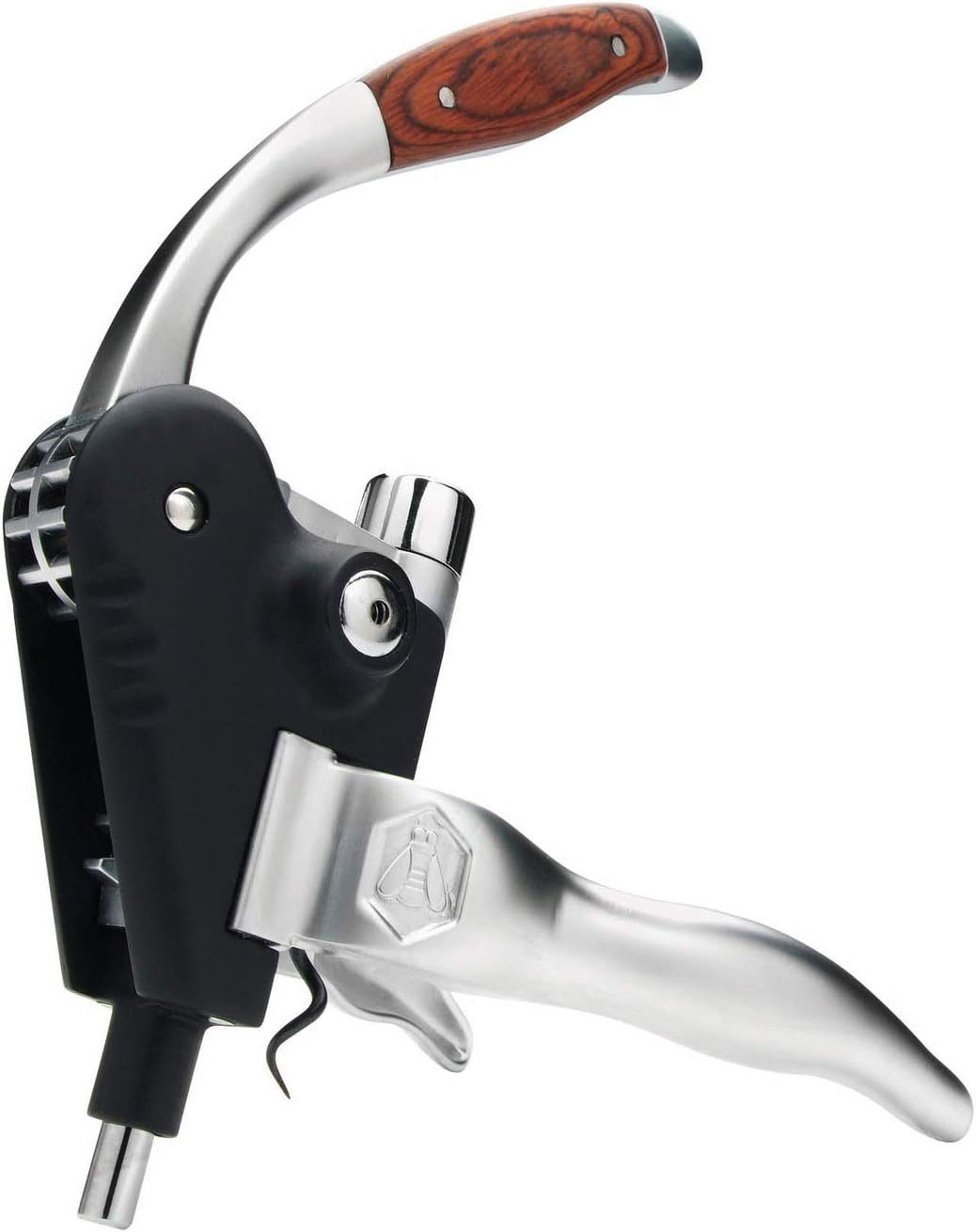 LAGUIOLE Korkenzieher 1x LAGUIOLE - Korkenzieher mit Cremallière-Hebel - Aluminium und Holz, (1 tlg)