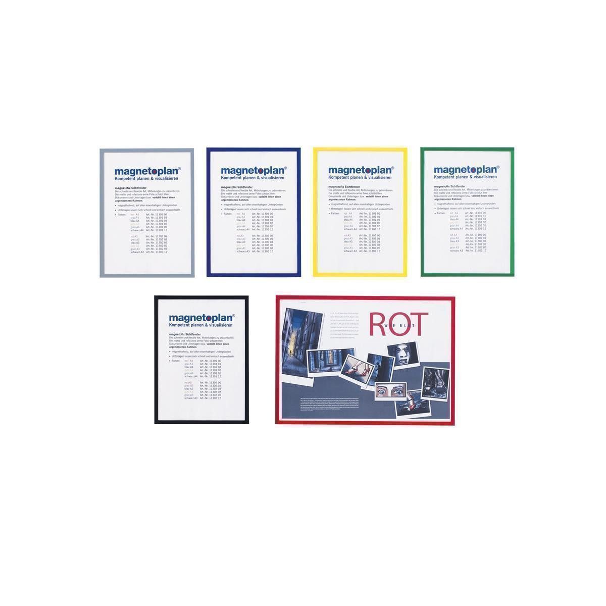 magnetoplan® Magnet magnetoplan Magnetrahmen magnetofix, A4, grau