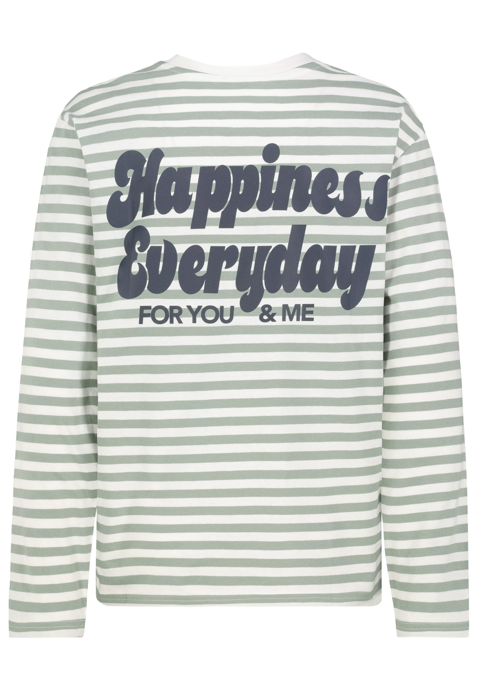 SUBLEVEL Langarmshirt Damen Shirt mit Streifen und Print langarm, lockerer günstig online kaufen