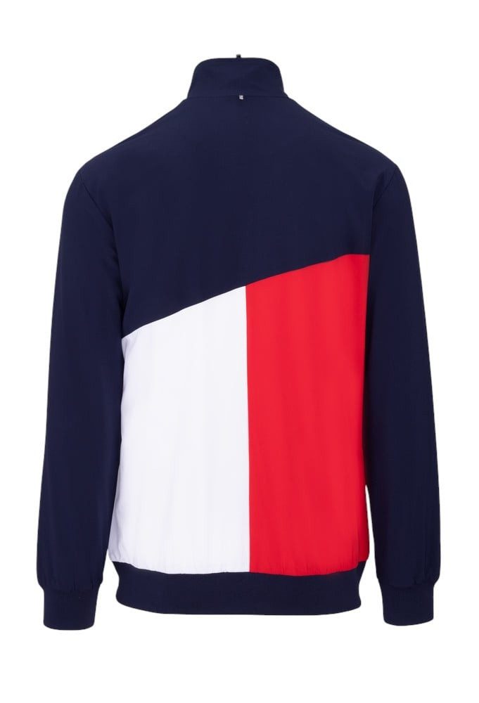 Fila Tennisjacke Marcus (Full Zip, Stehkragen, 100% Polyester) navyblau/rot/weiss