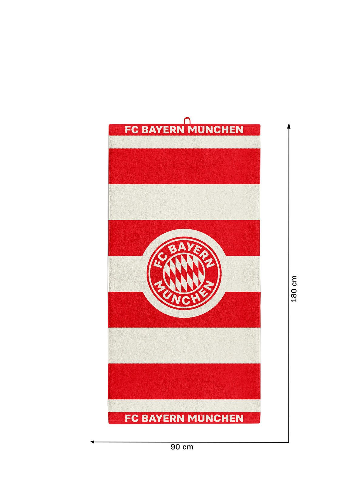 FC Bayern München Badetuch FC Bayern München Handtuch 180x90 cm (Rot/Weiß), Baumwolle