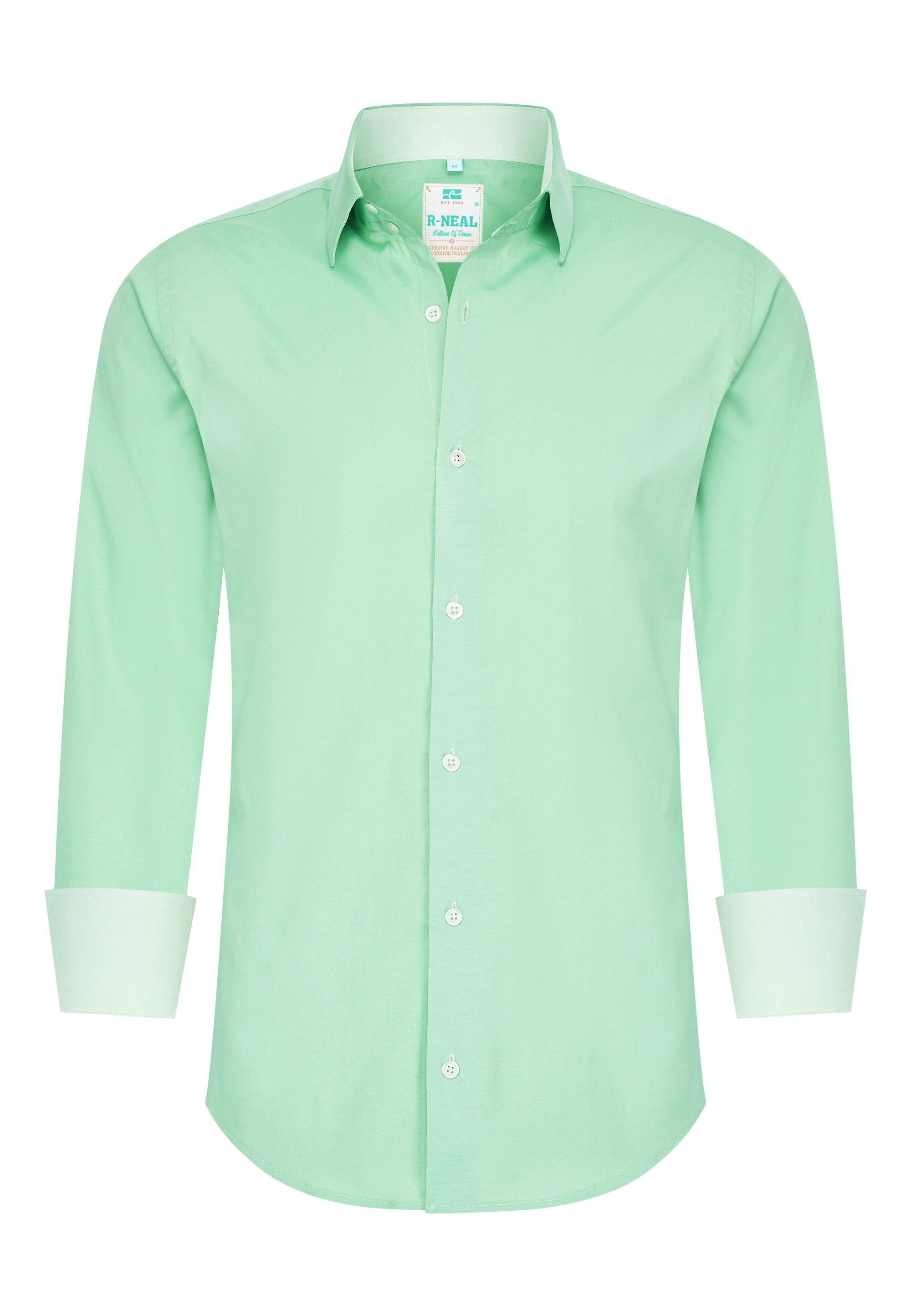 R-NEAL Businesshemd Pastellhemd Herren Slim Fit günstig online kaufen