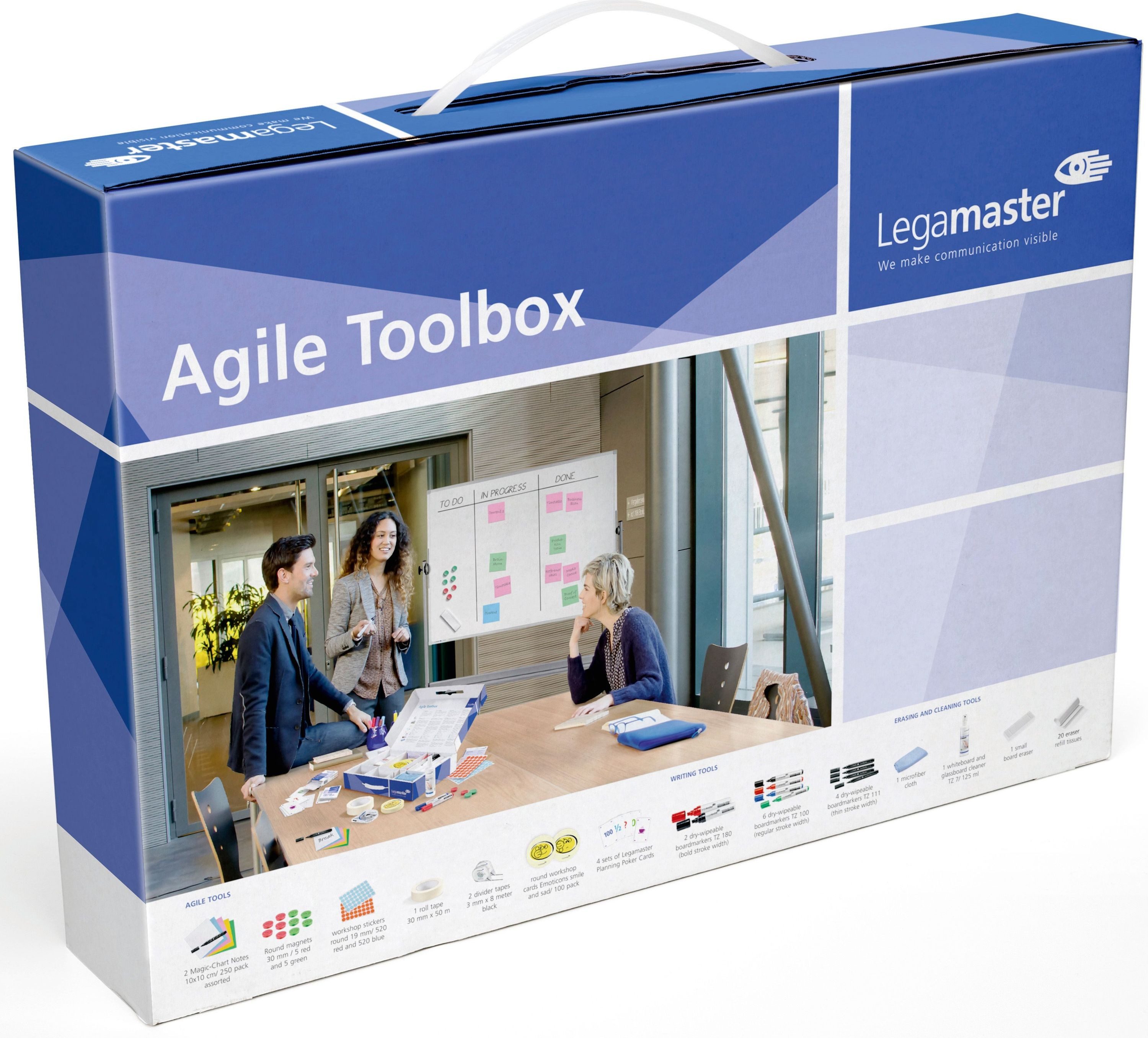 LEGAMASTER Moderationskoffer Agile Toolbox perfekt für alle Scrum-Meetings