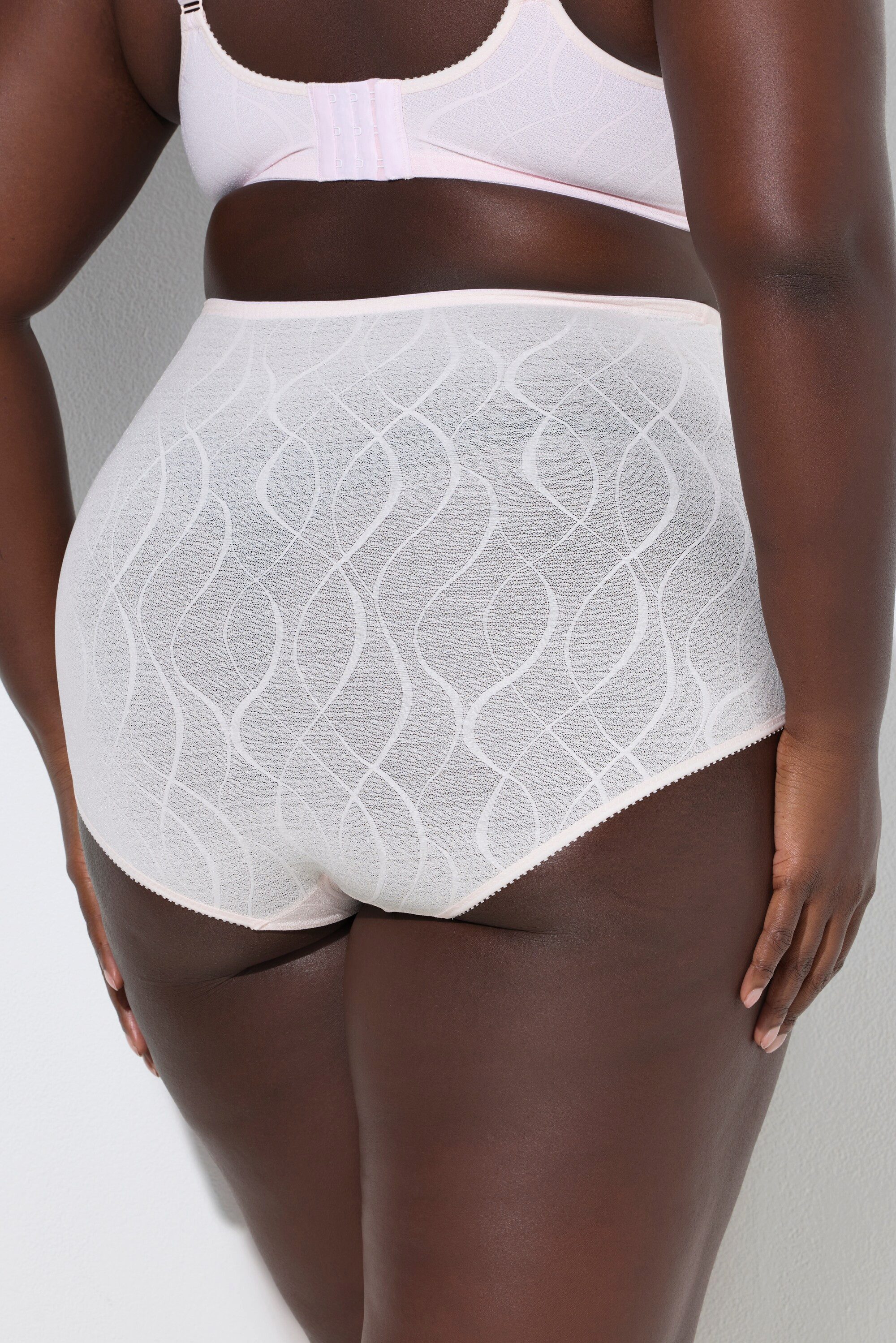 Ulla Popken Miederhose Shaping-Maxislip unterlegte Spitze High Waist